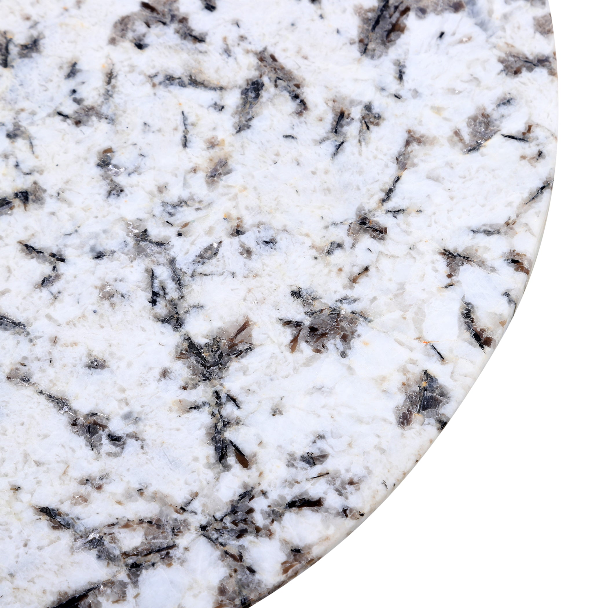 18" Alaska White Marble Accent Table