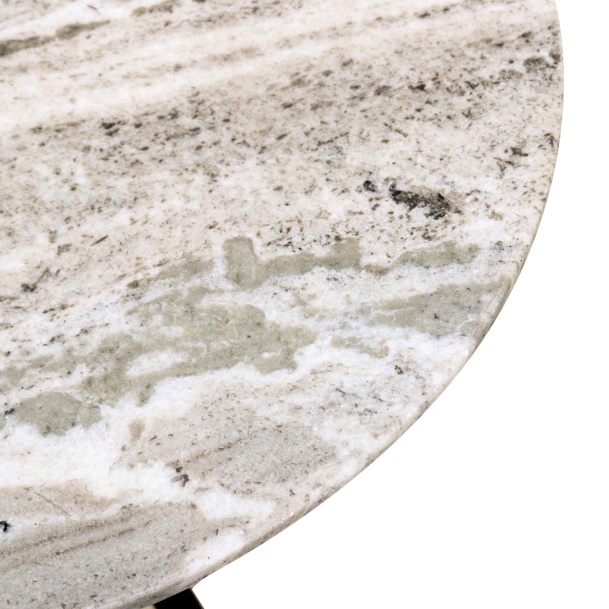 18" Brown Marble Accent Table