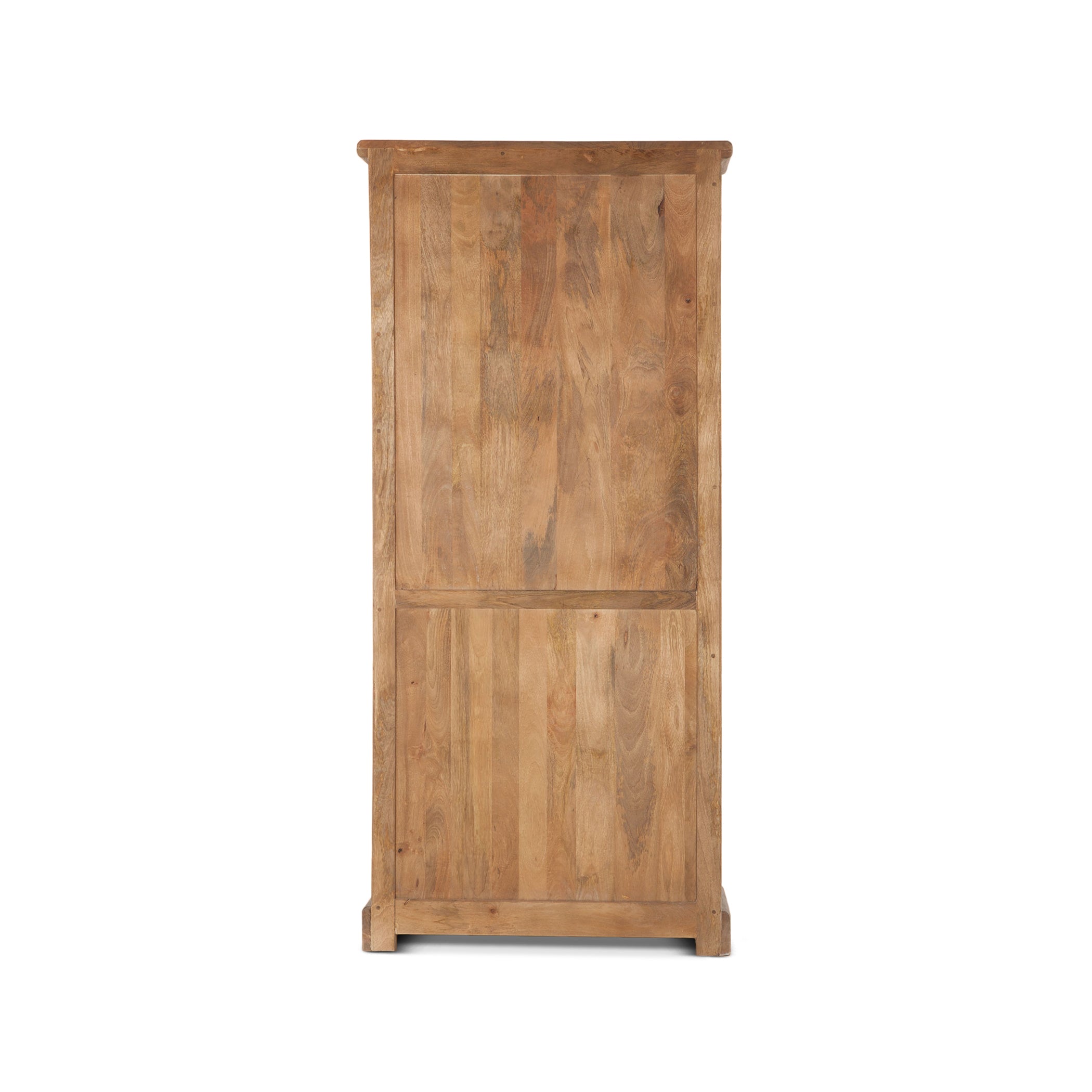 38" Antique Oak Tall Glass Cabinet