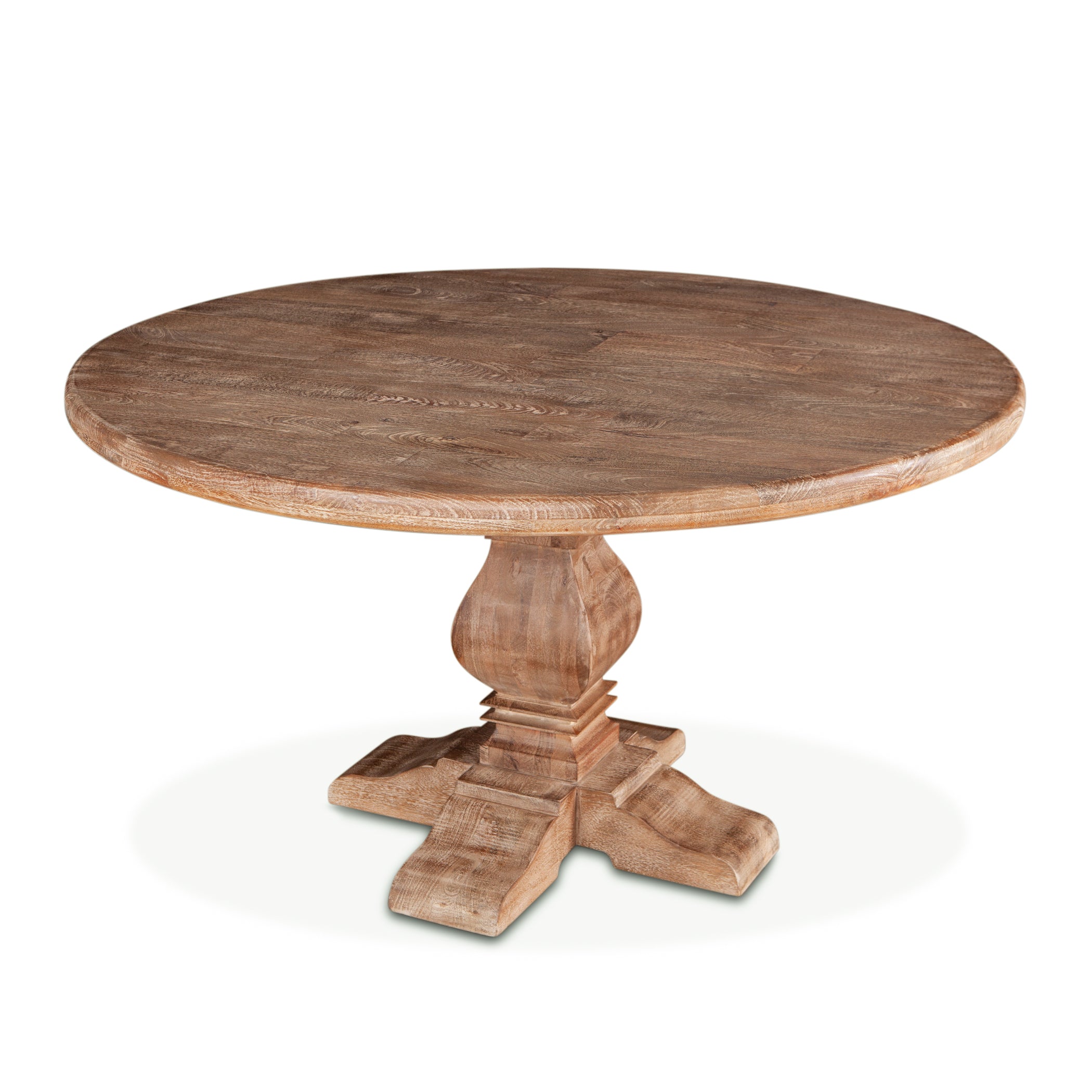 48" Antique Oak Round Dining Table