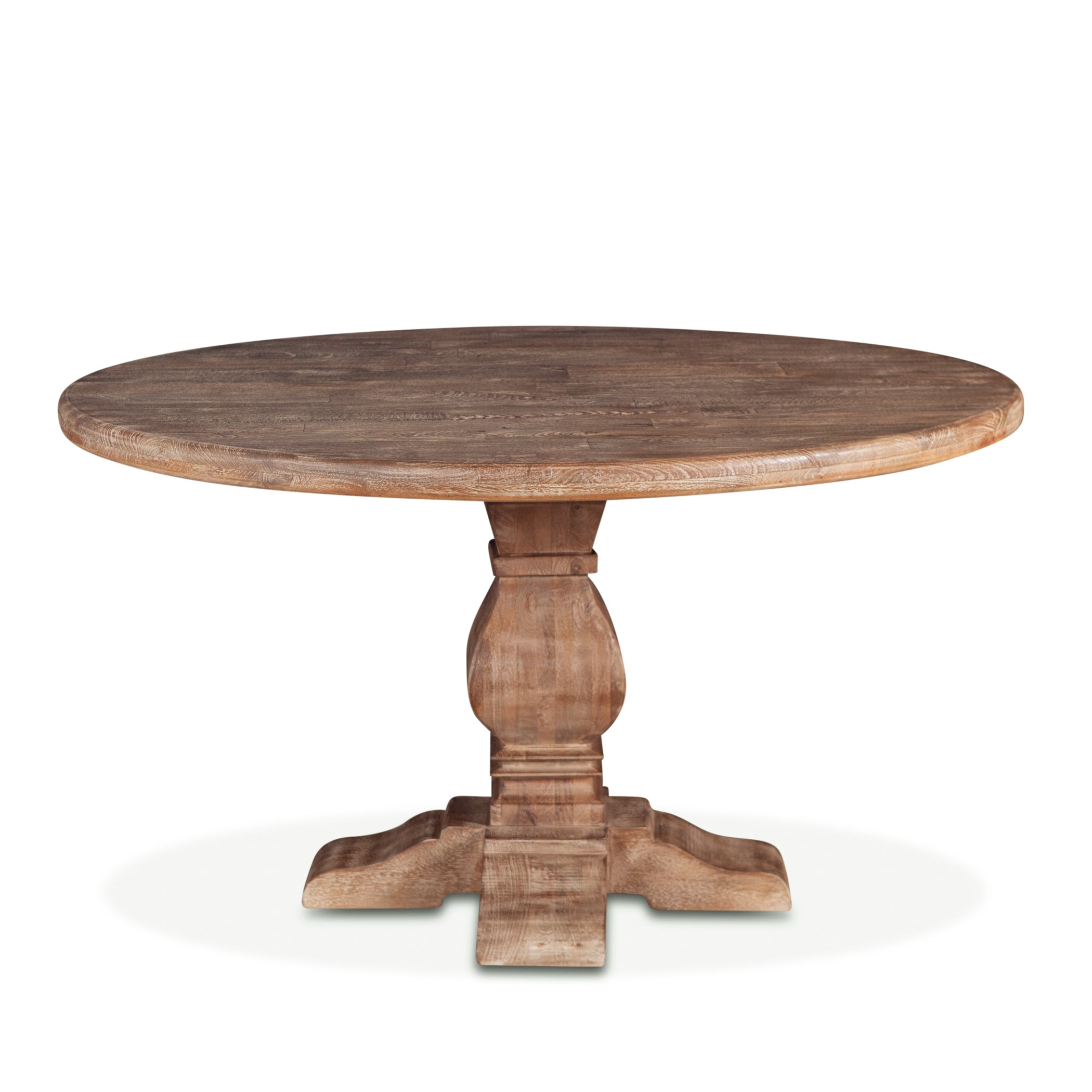 48" Antique Oak Round Dining Table