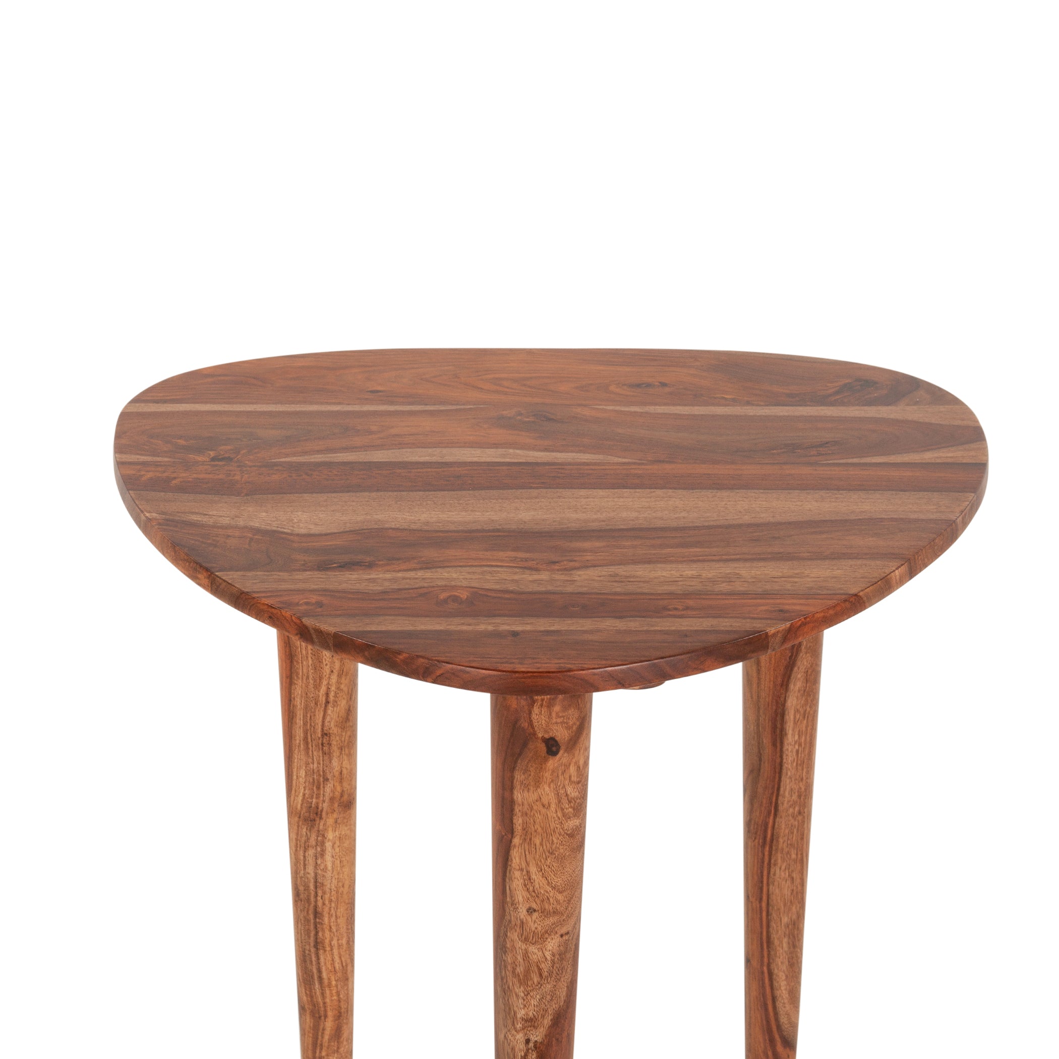 23" Natural Sheesham Wood Side Table