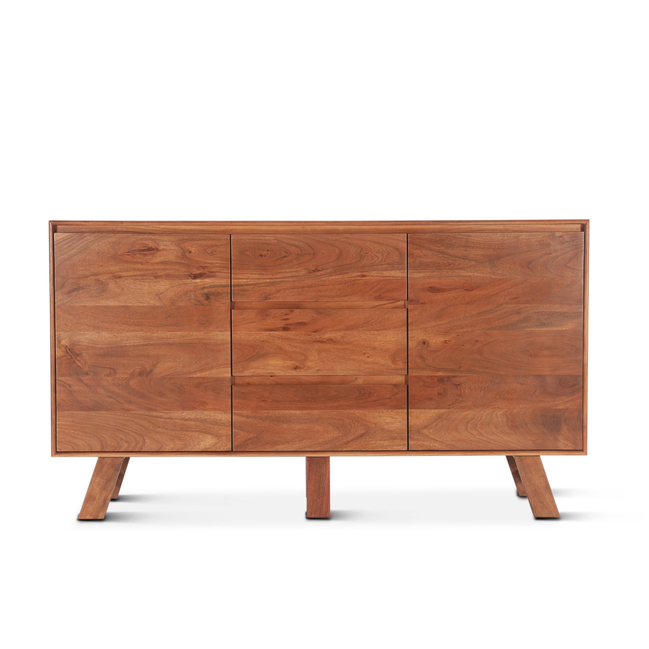 68" Cinnamon Brown Acacia Wood Sideboard