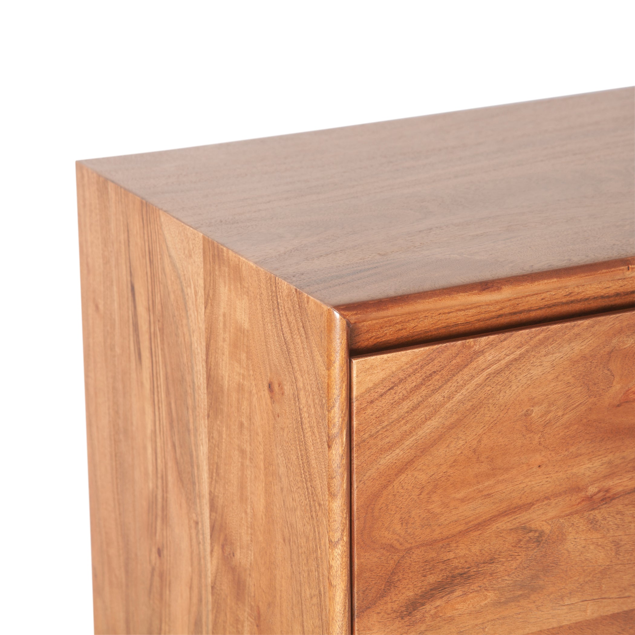 68" Cinnamon Brown Acacia Wood Sideboard