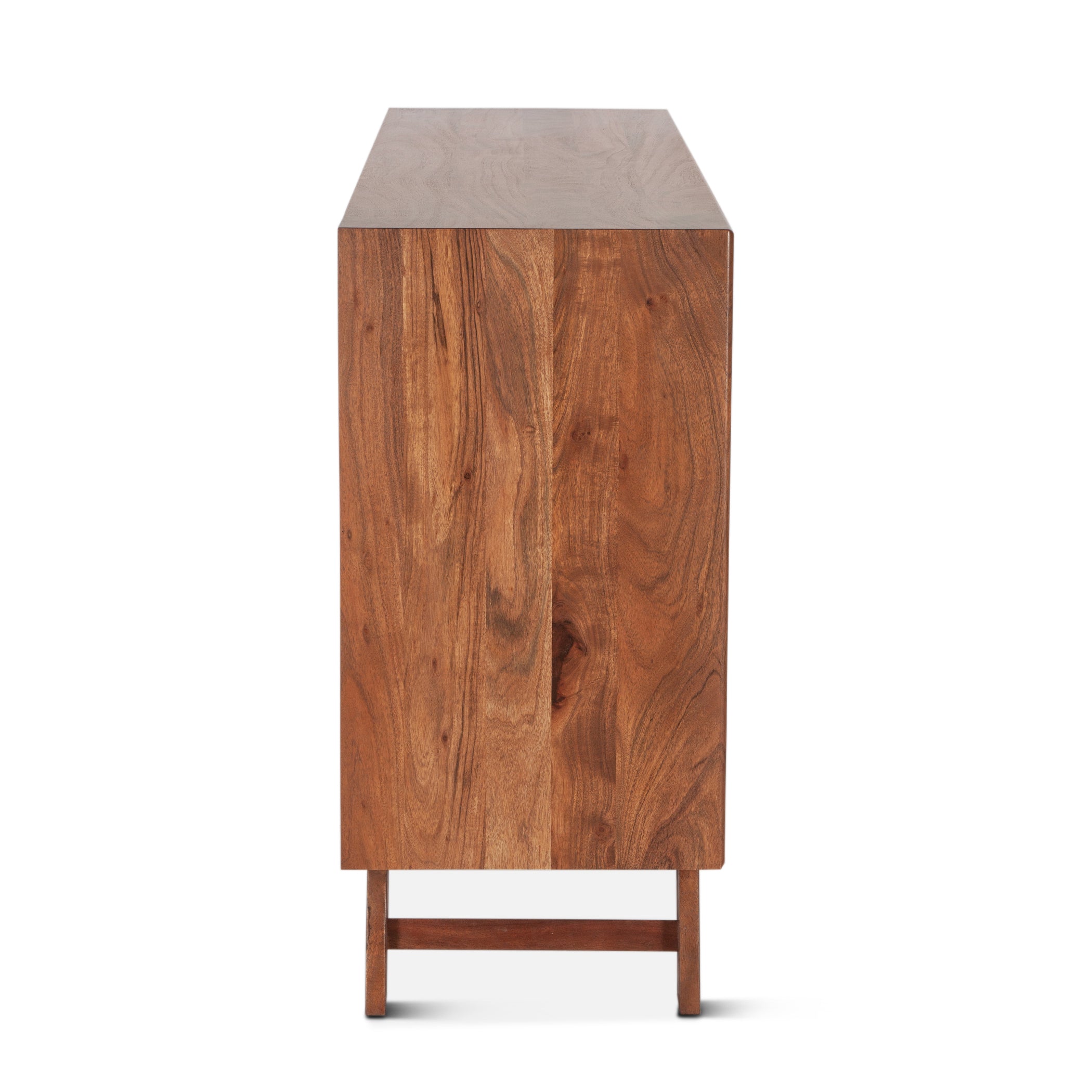 68" Cinnamon Brown Acacia Wood Sideboard