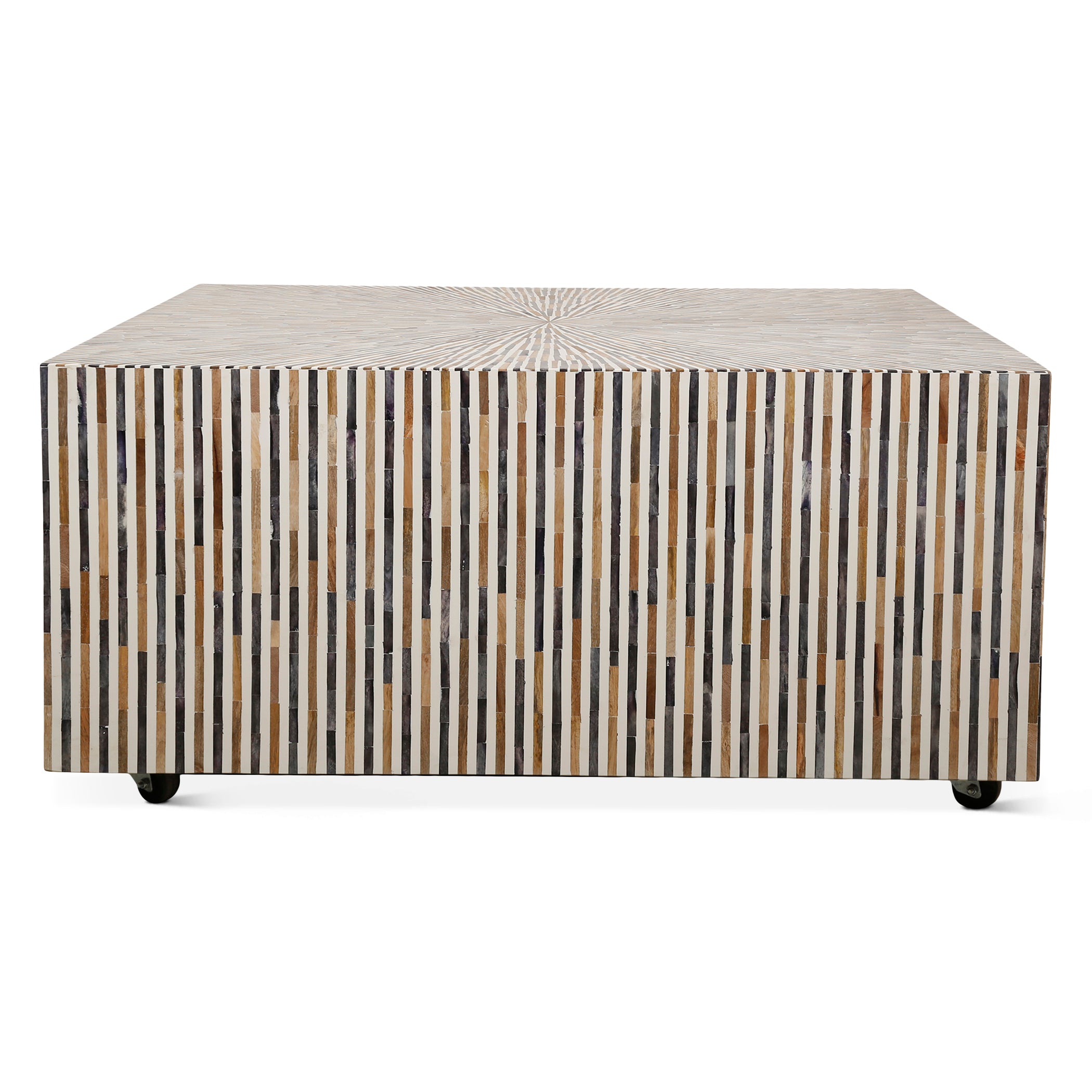 39" Horn and Mango Wood Coffee Table