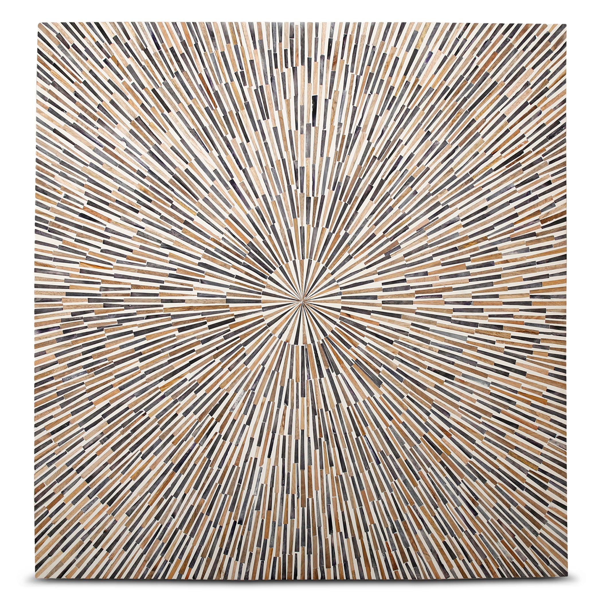 39" Horn and Mango Wood Coffee Table