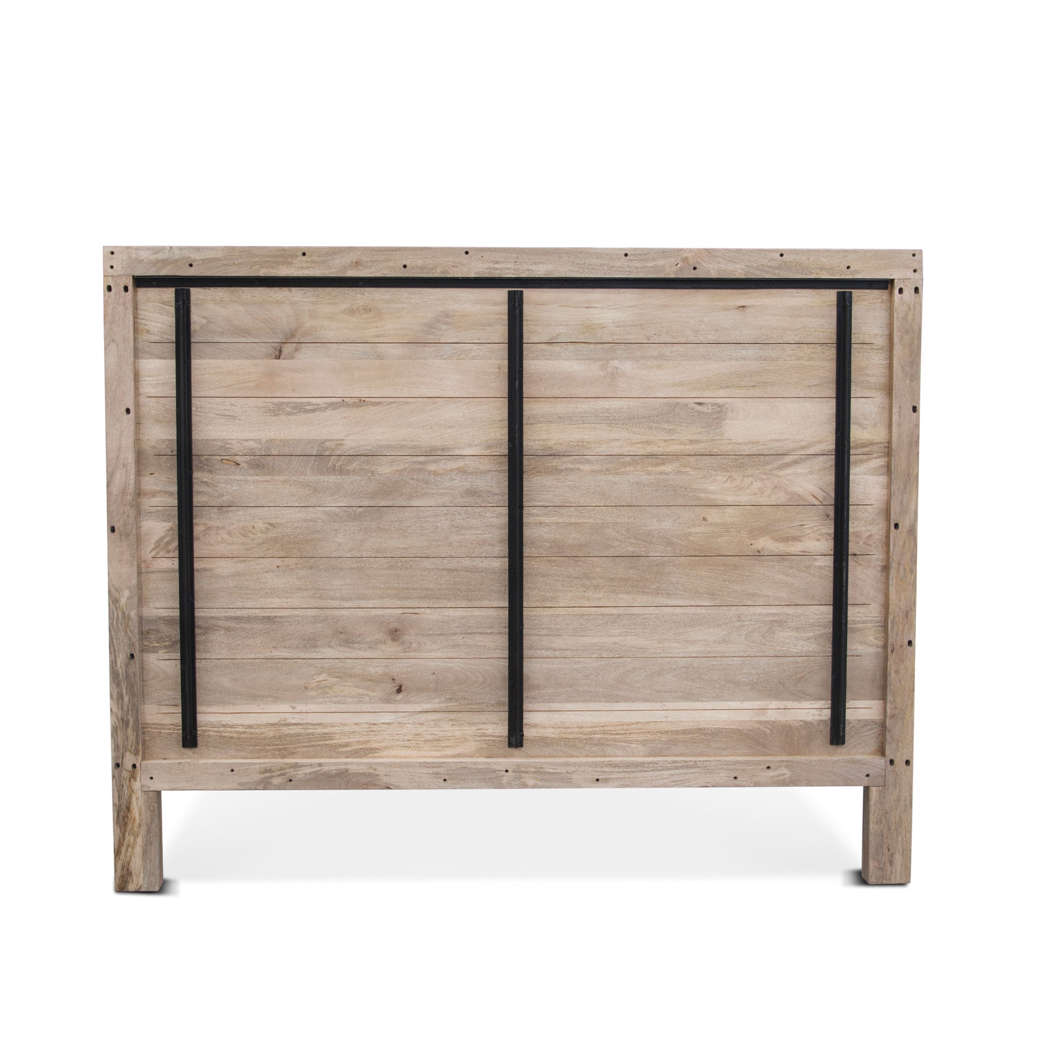 82" Carved Natural White King Size Bed