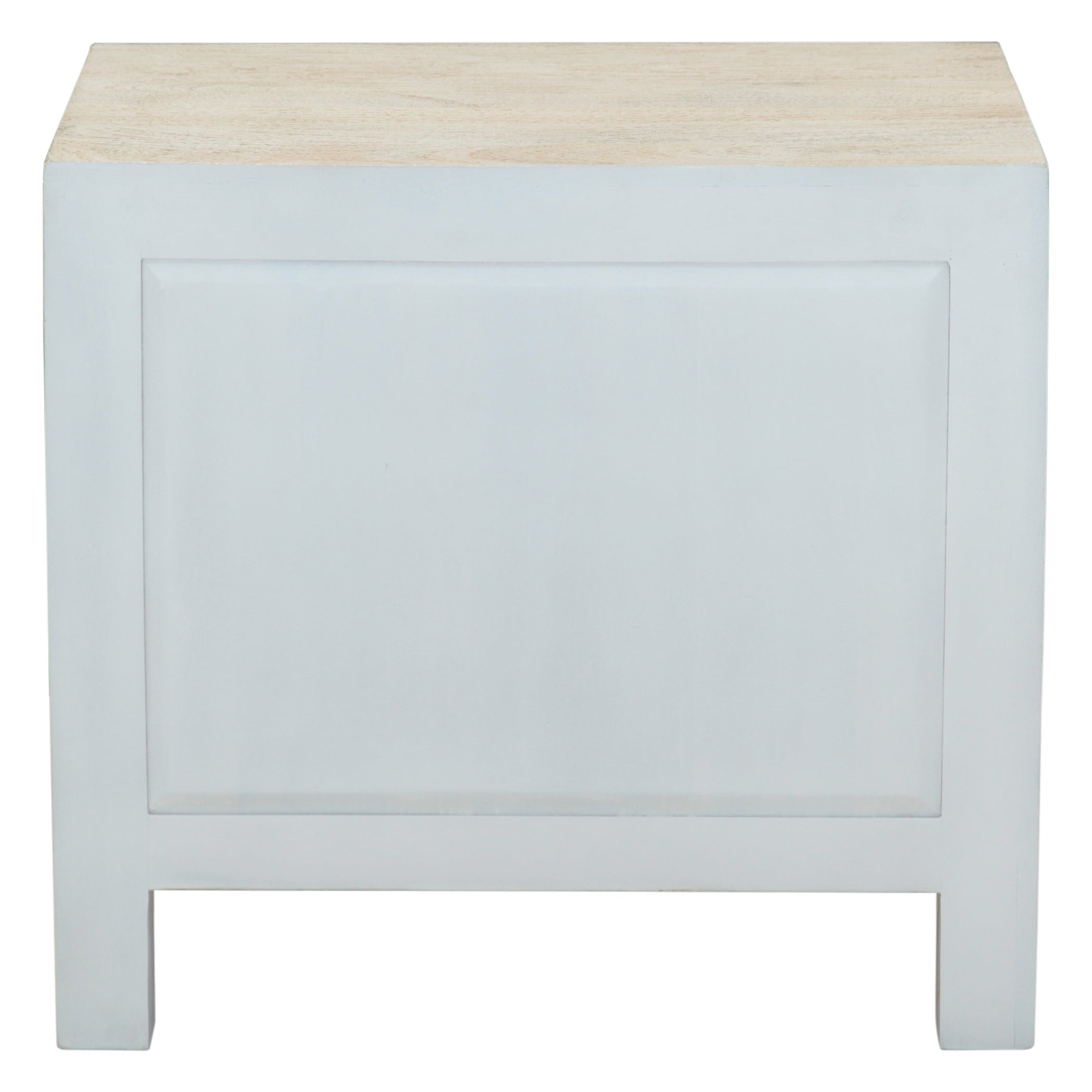 26" Carved Heirloom White Mango Nightstand