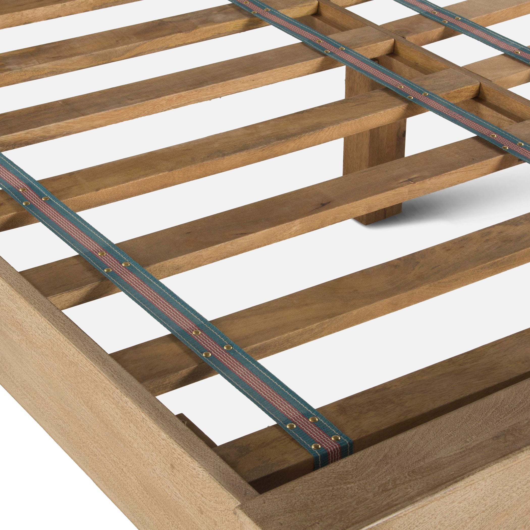 80" Hand-Carved Whitewash King Size Bed