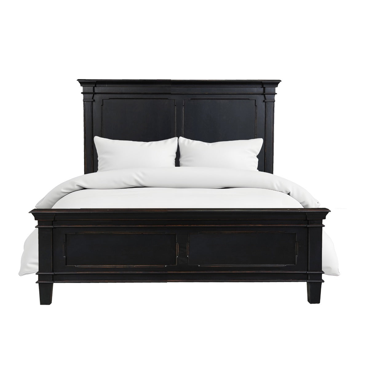 67" Distressed Black Mango Queen Bed