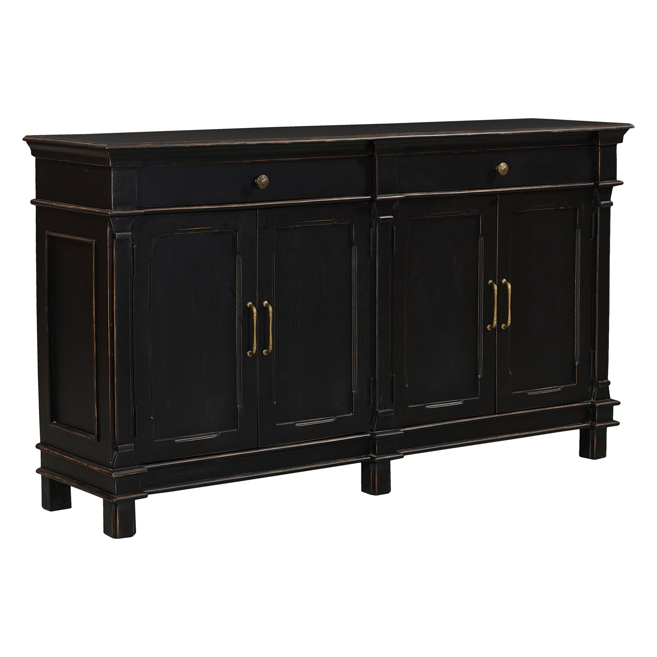 70" Distressed Black Mango Sideboard