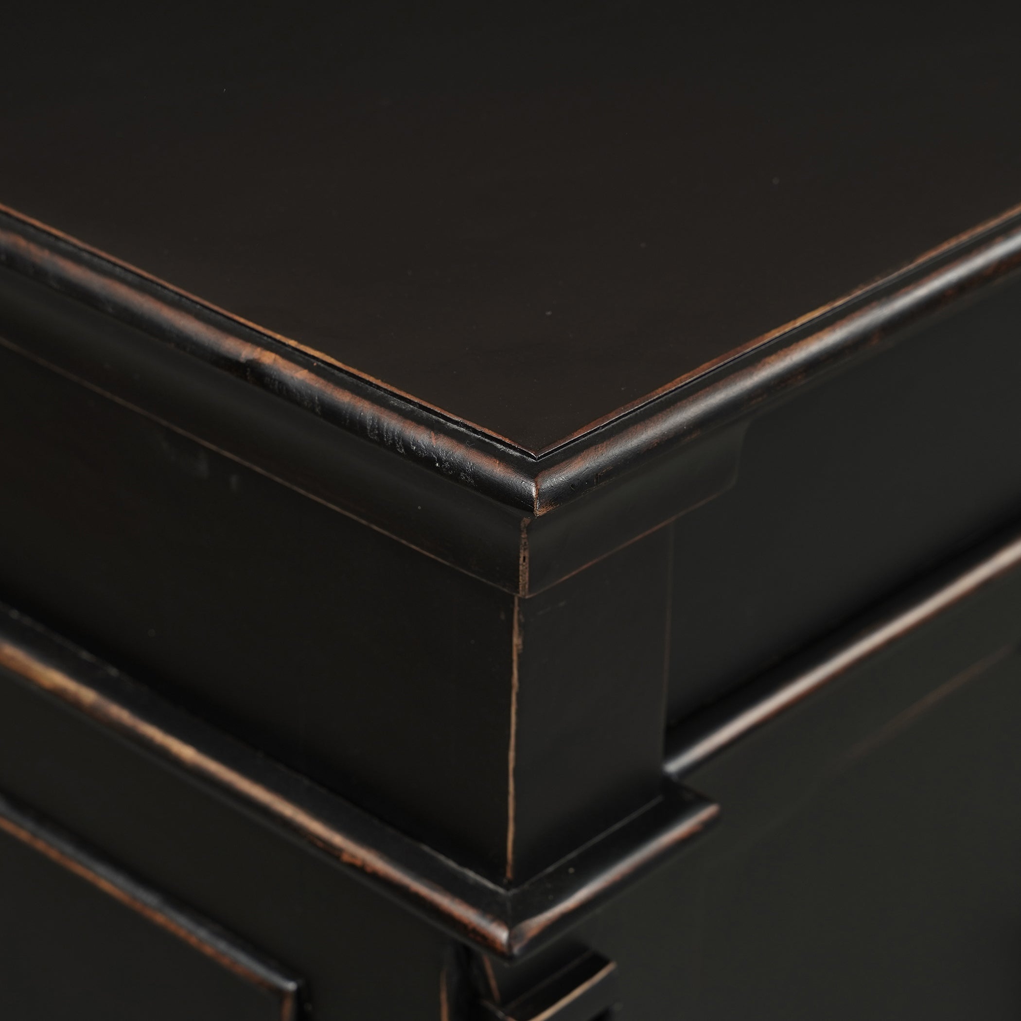 70" Distressed Black Mango Sideboard