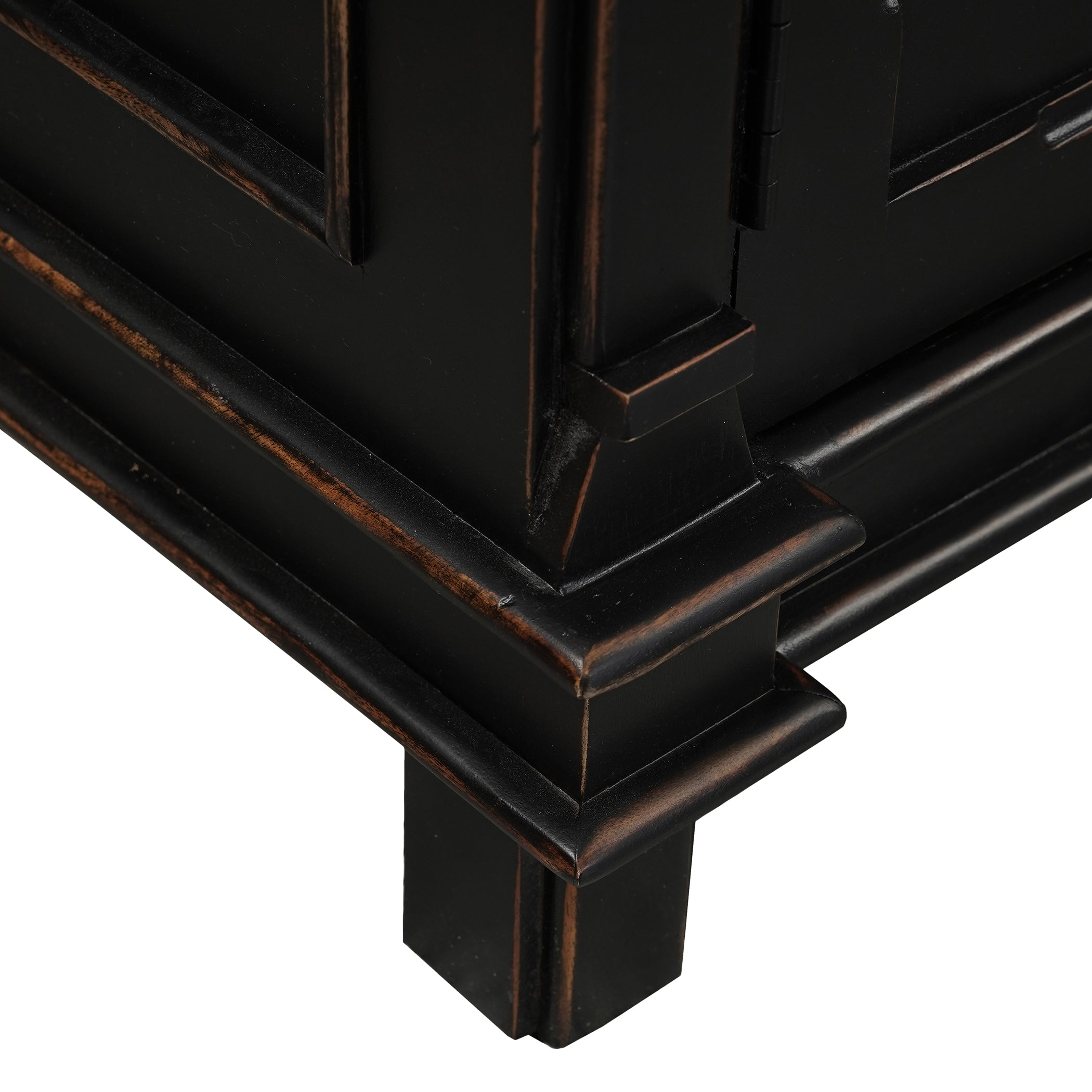 70" Distressed Black Mango Sideboard