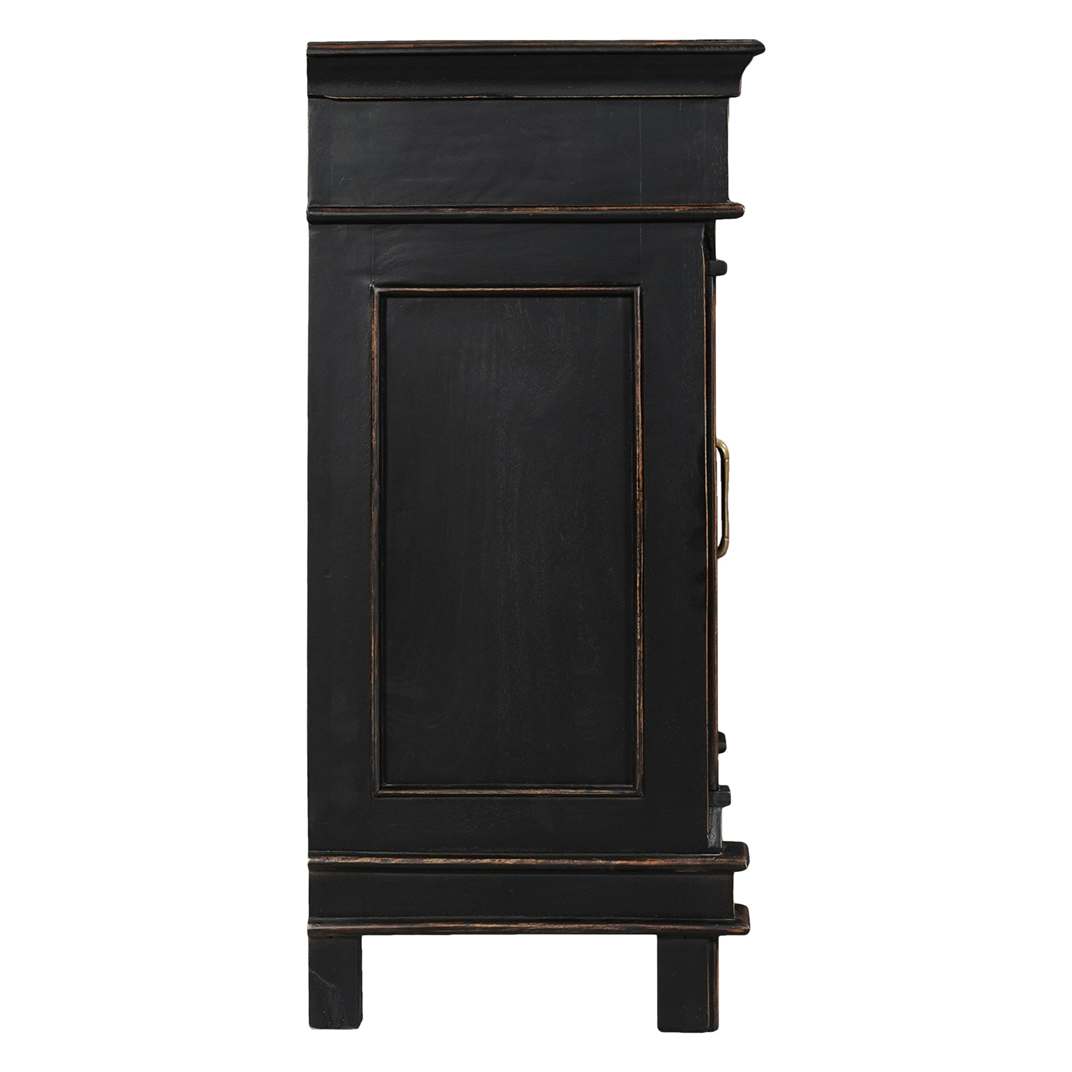 70" Distressed Black Mango Sideboard