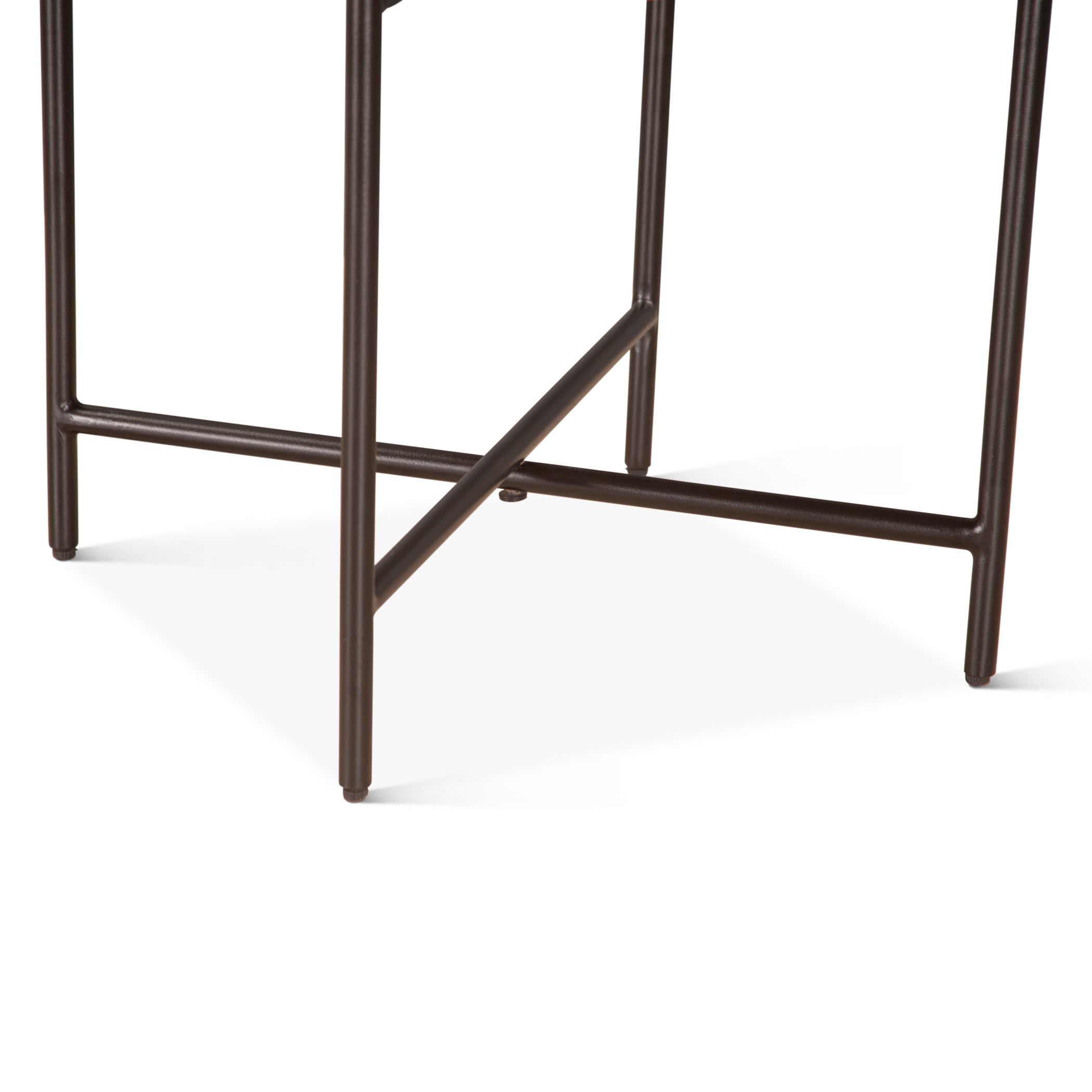 29" Matte Black Wood Nesting Tray Tables