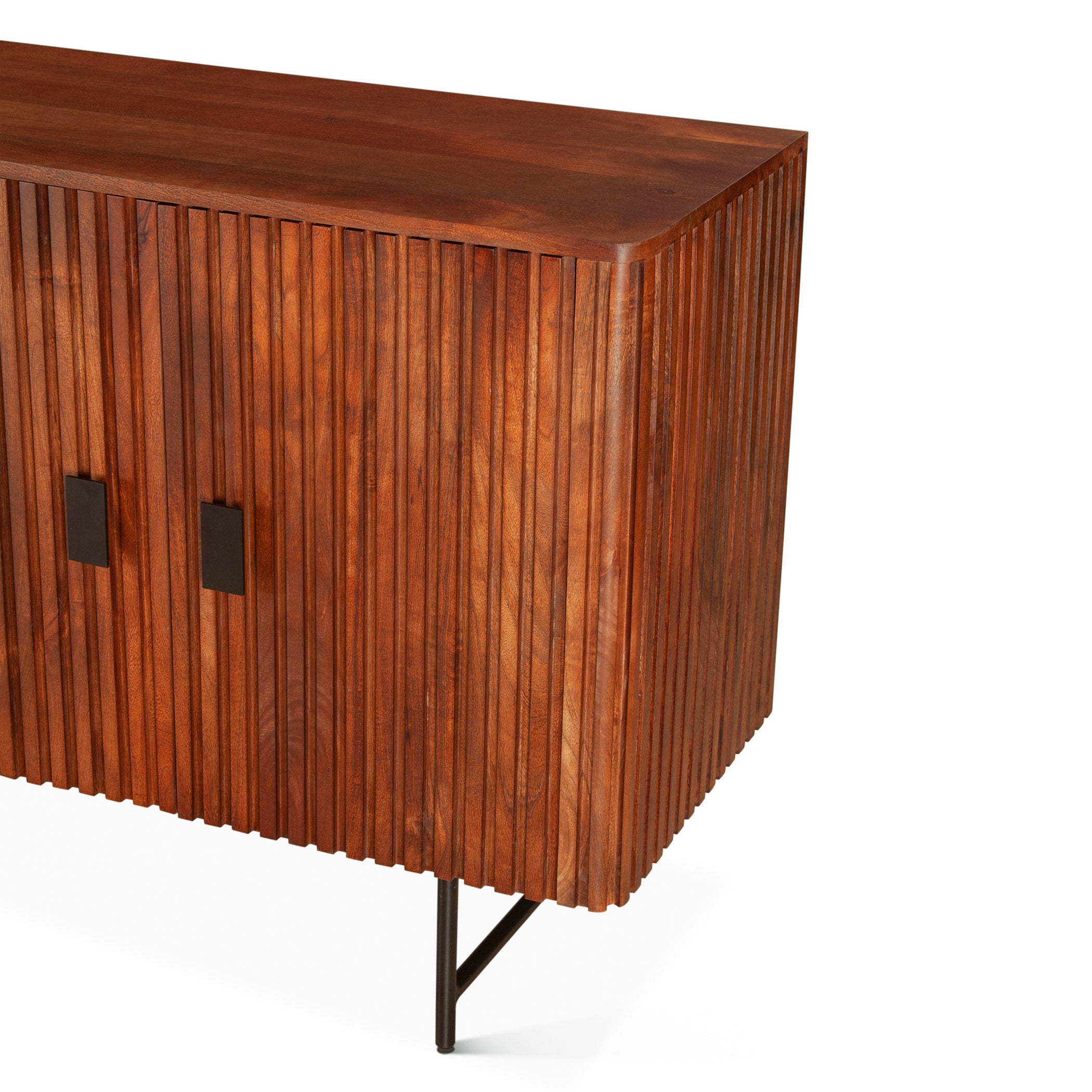 67" Pecan Brown Mango Wood Sideboard