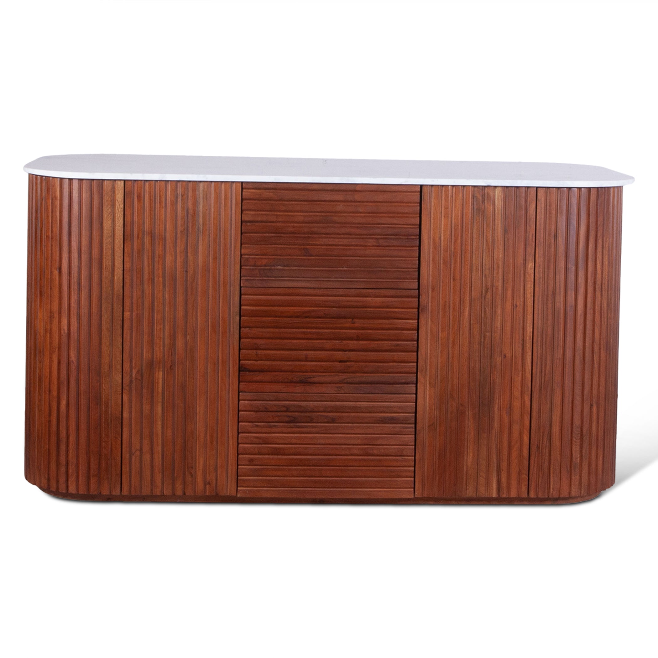 68.5" Walnut Brown Kitchen Island Table