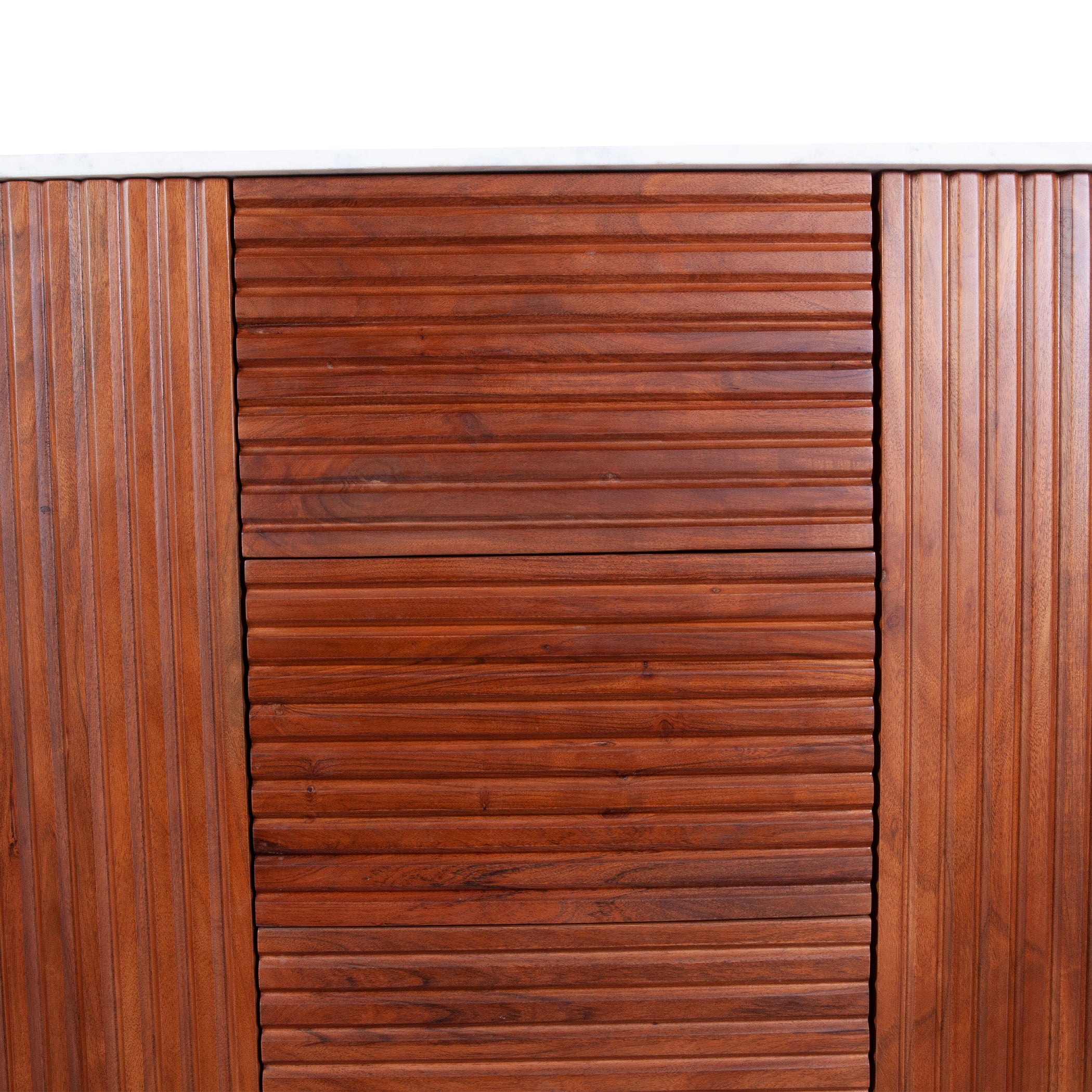 68.5" Walnut Brown Kitchen Island Table