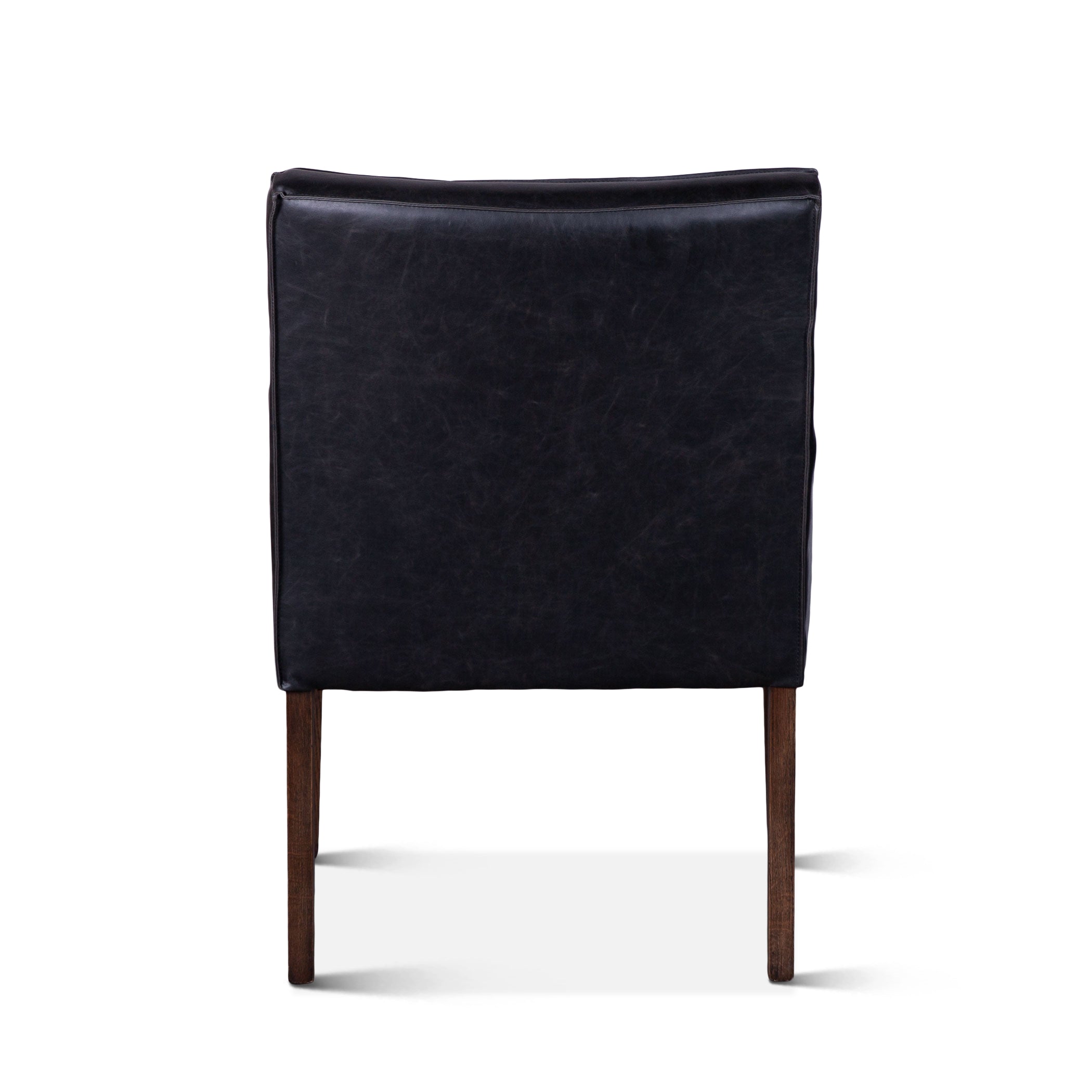 23" Black Eco Leather Dining Armchair