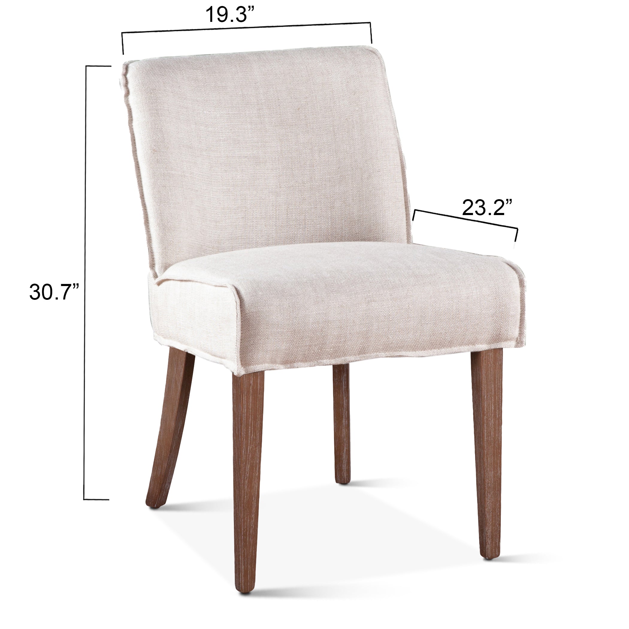 19" Dining Chair in Beige Linen