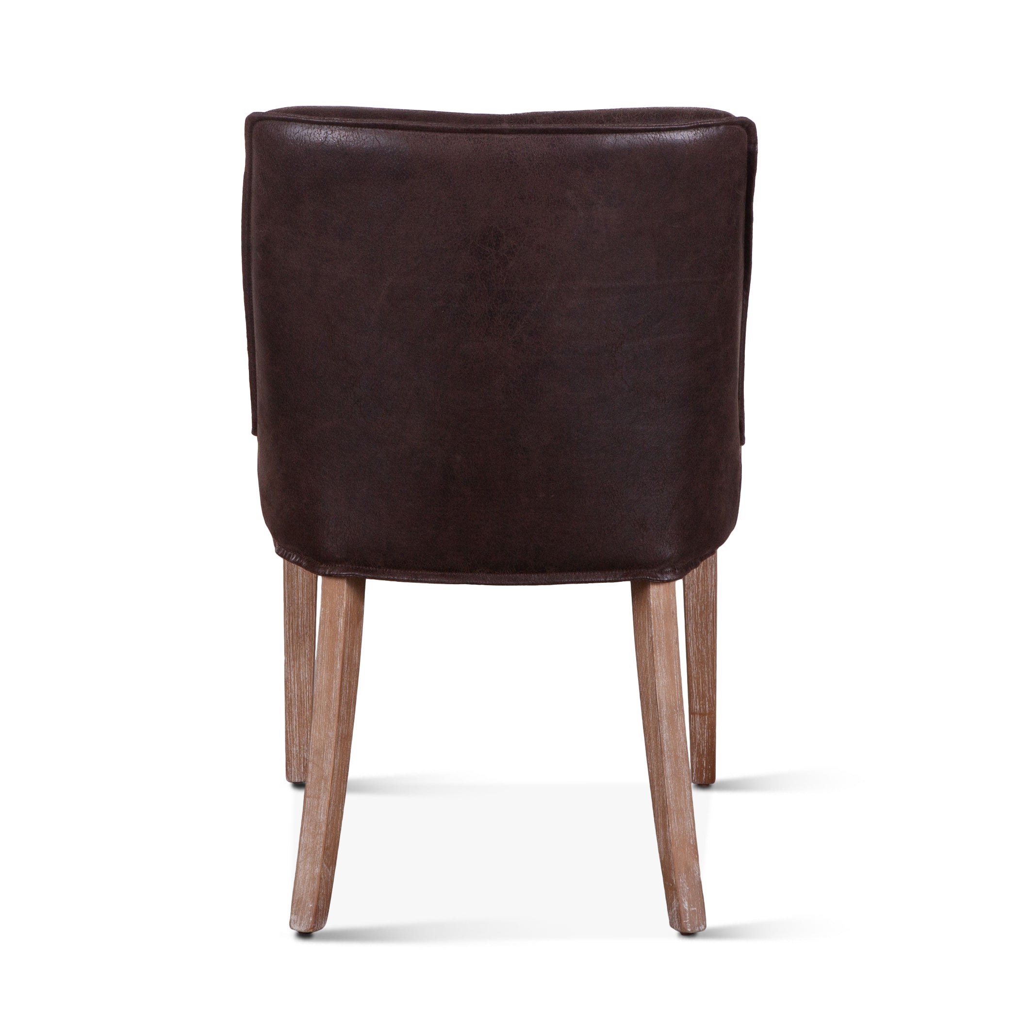 19" Dining Chair in Dark Brown Leather