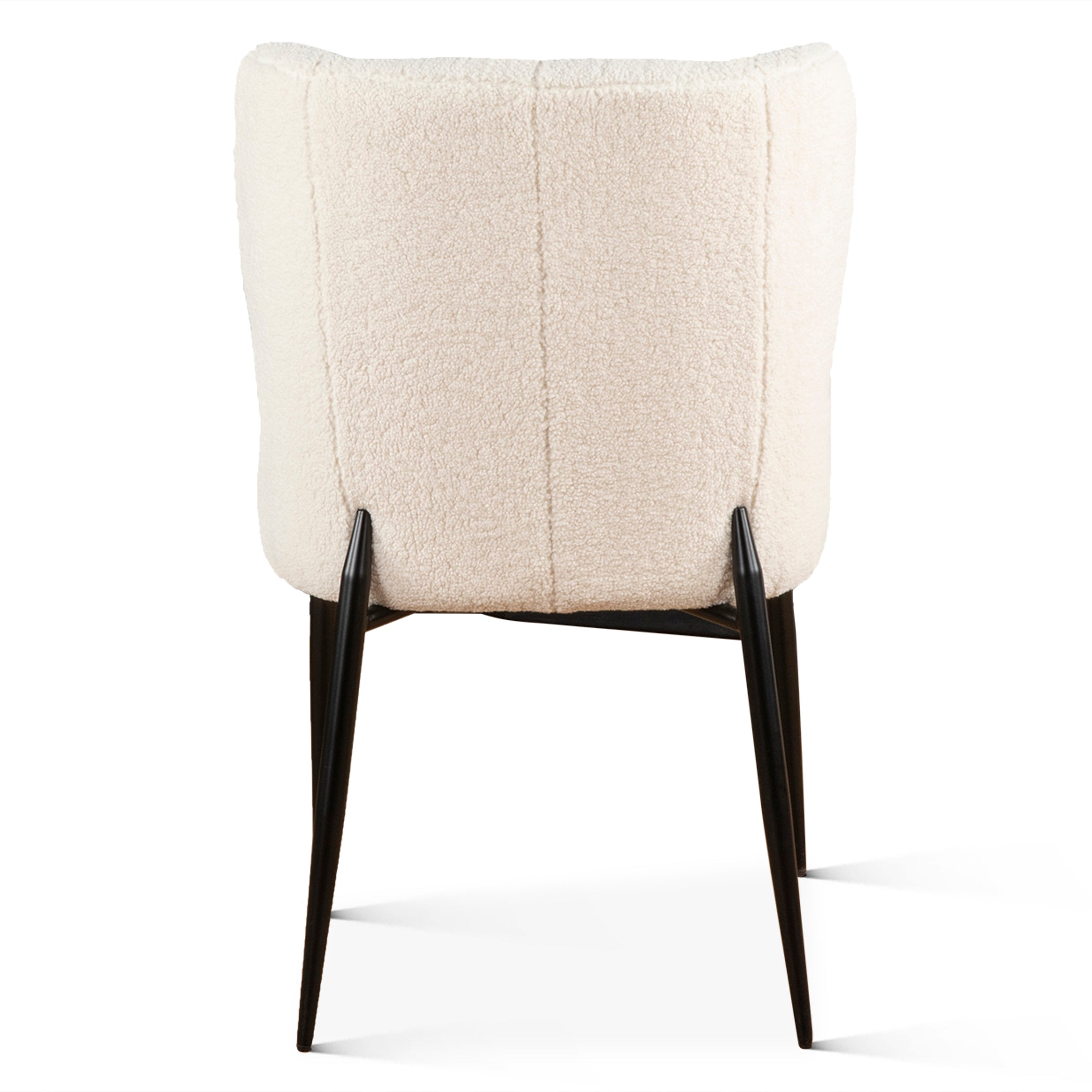 20" Dining Chair in White Bouclé