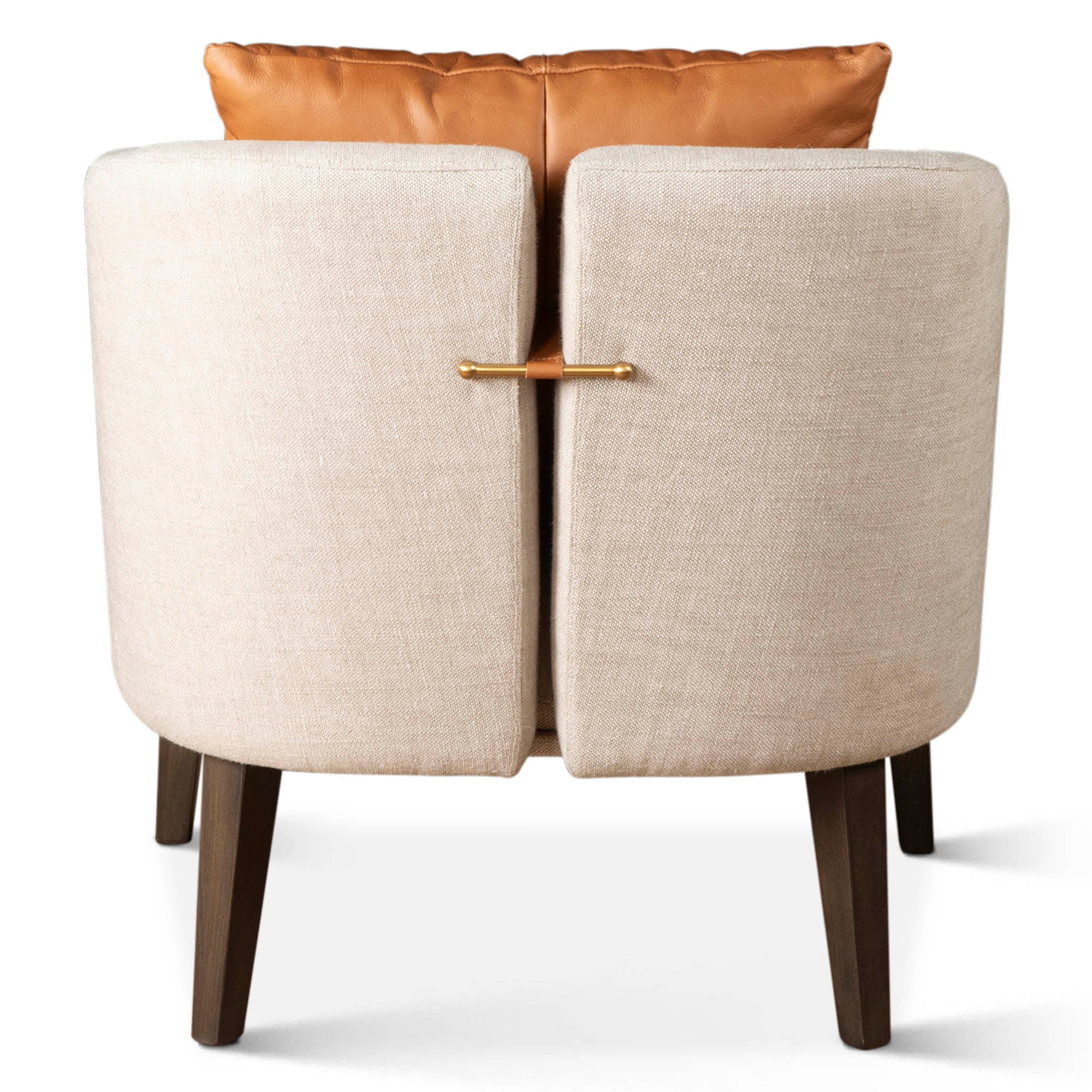 29" Beige Linen Accent Chair