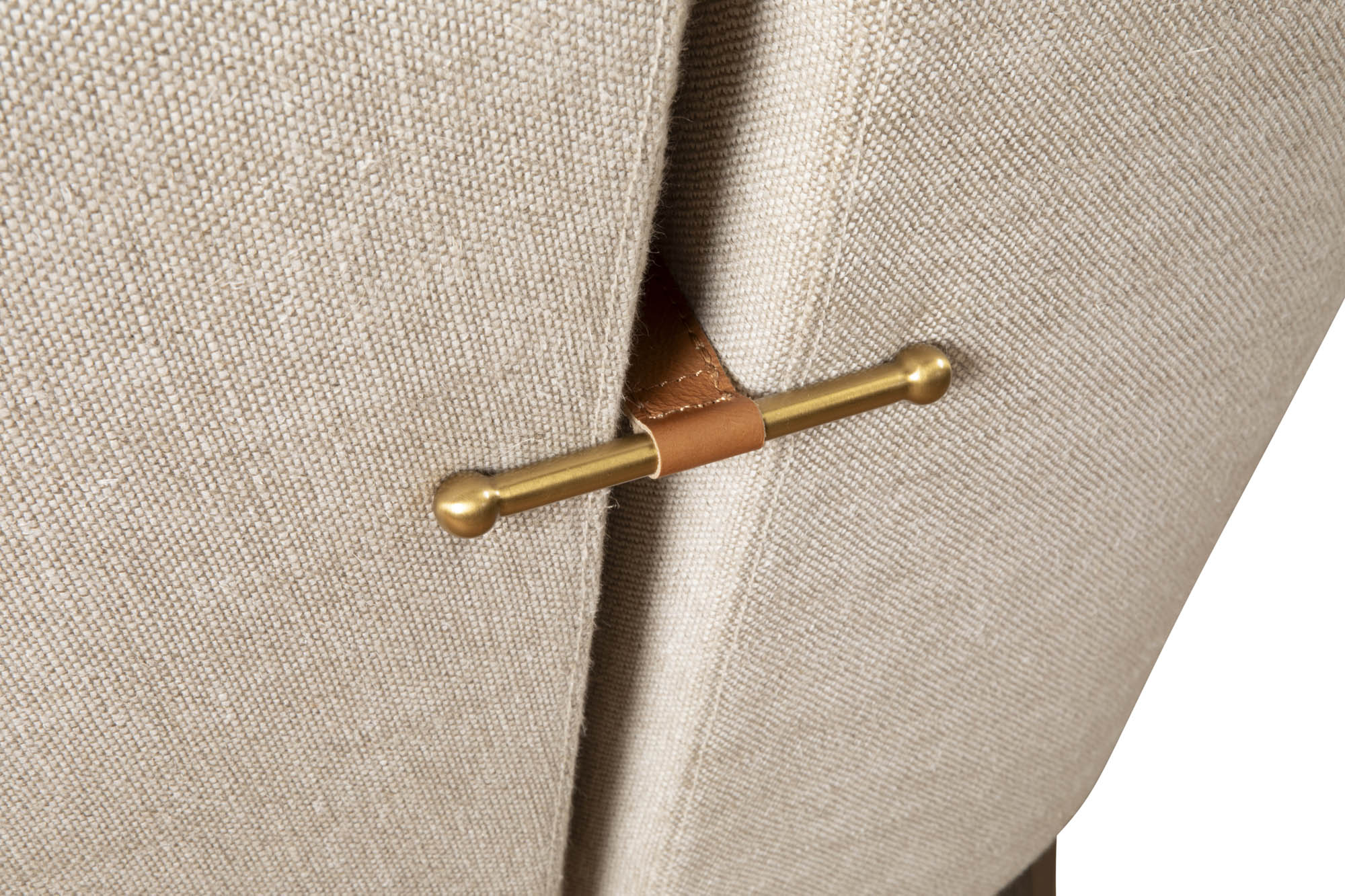 29" Beige Linen Accent Chair