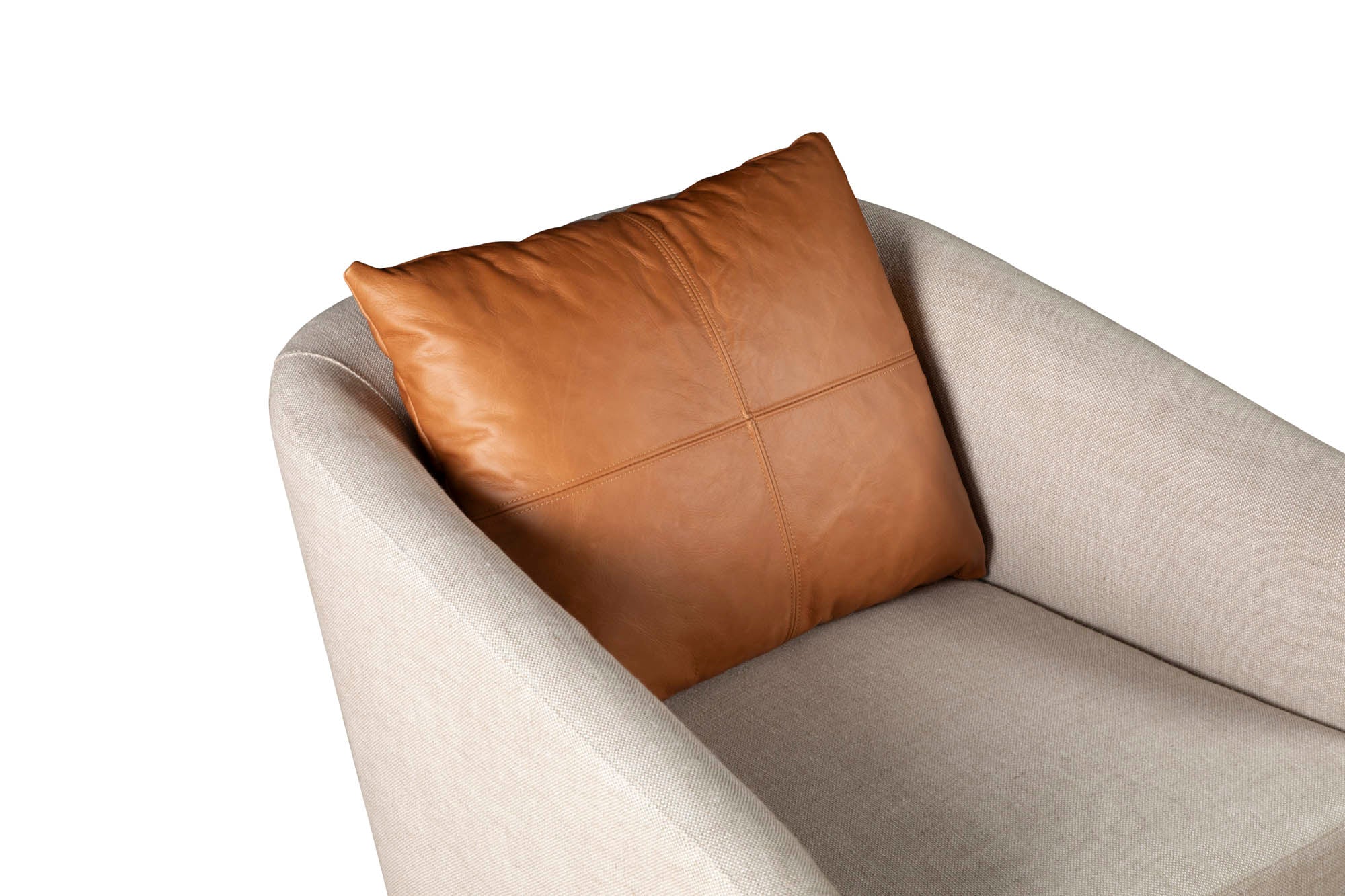 29" Beige Linen Accent Chair