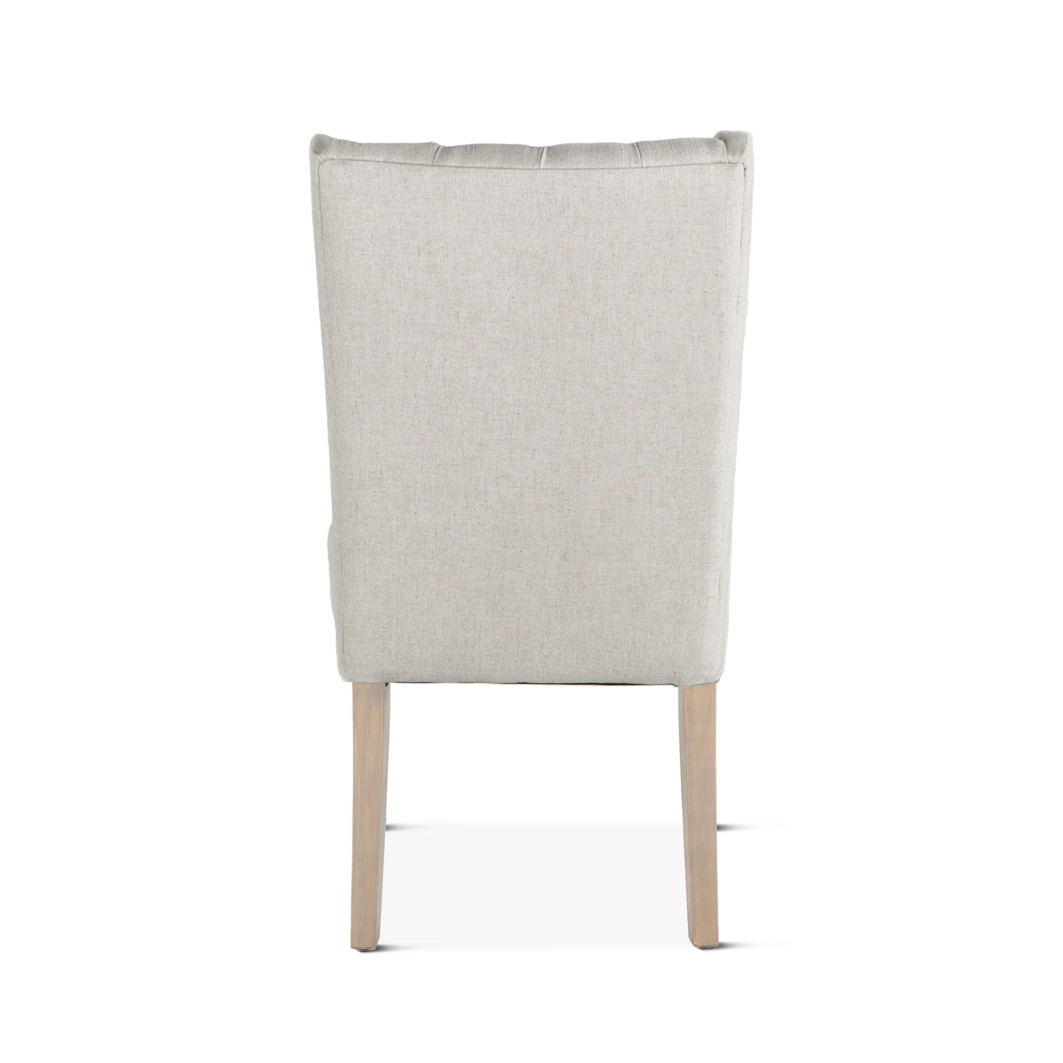20" Off-White Linen Tufted Dining Chair