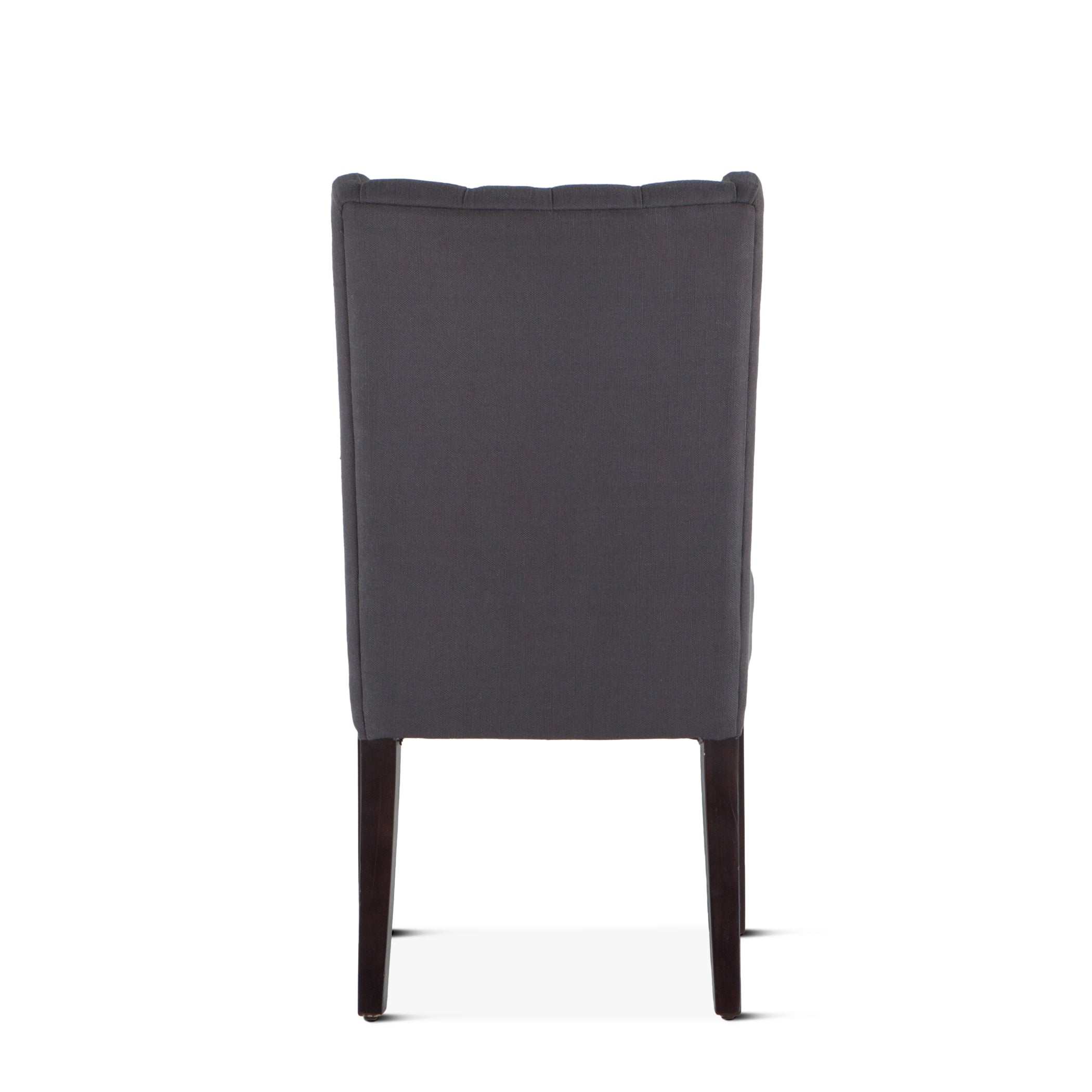 20" Gray Linen Tufted Dining Chair