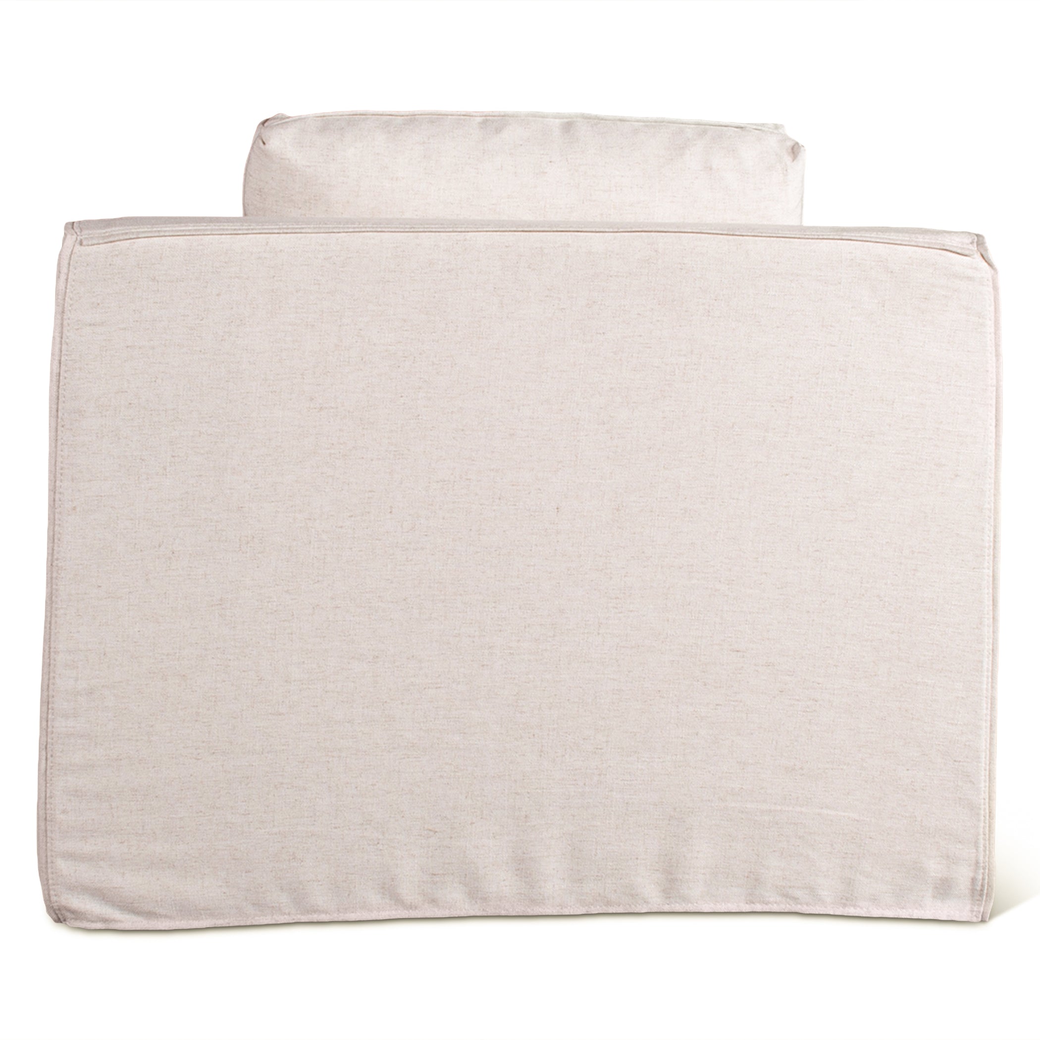 37" White Linen Slipcovered Accent Chair