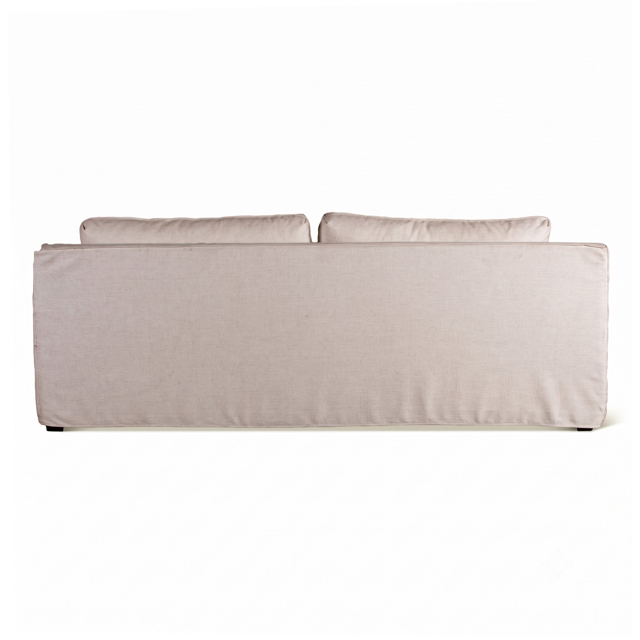 87" White Linen Slipcovered Sofa