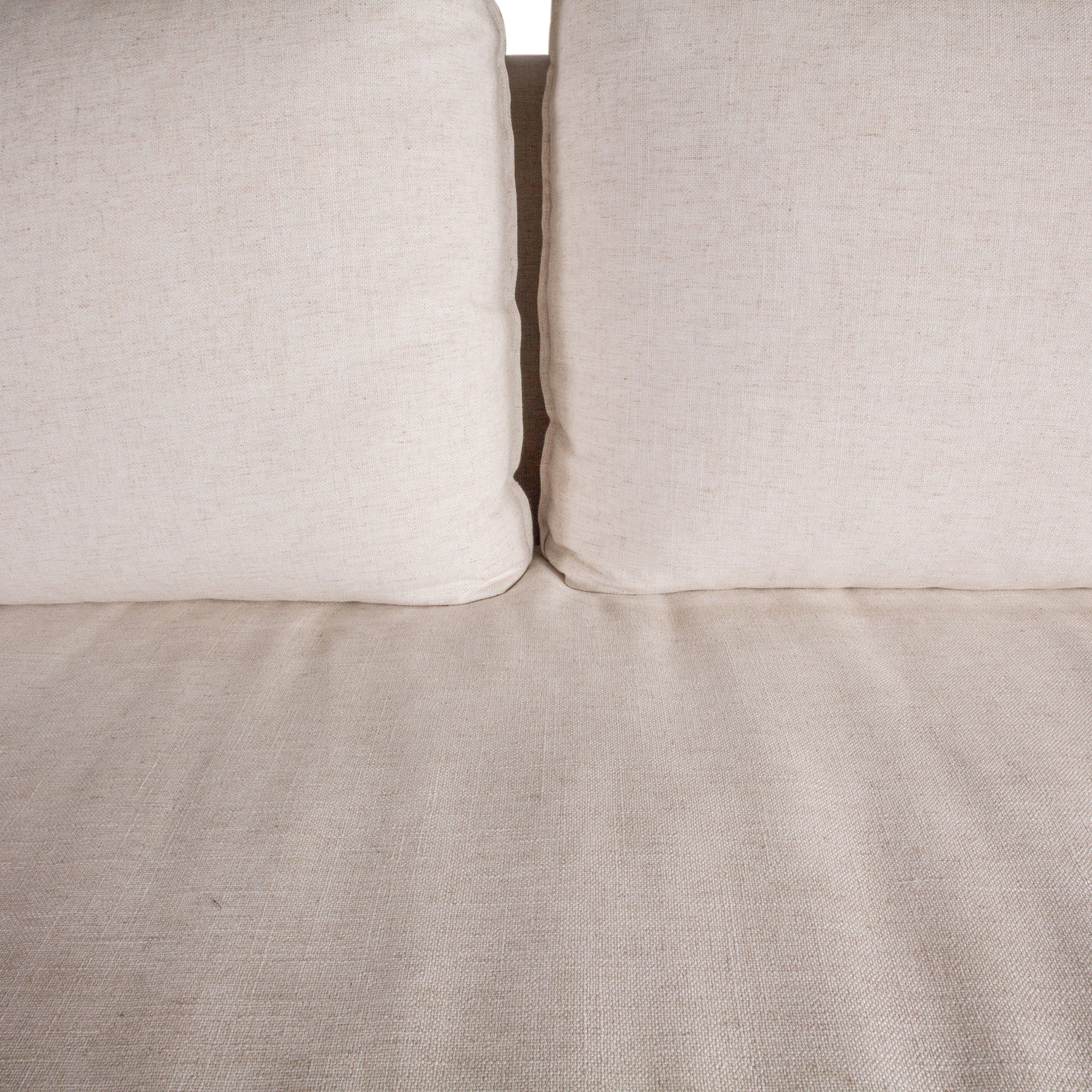 87" White Linen Slipcovered Sofa