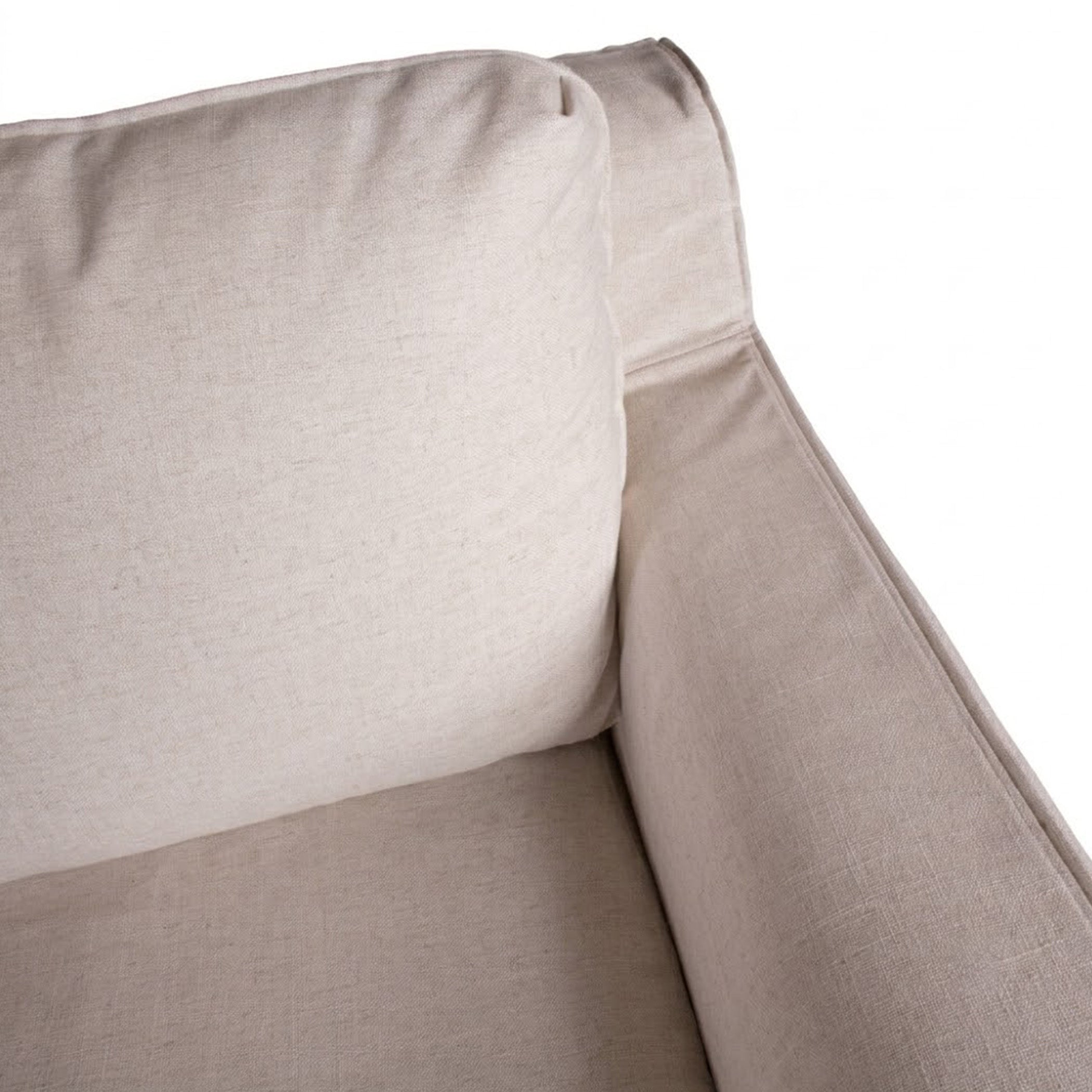 87" White Linen Slipcovered Sofa