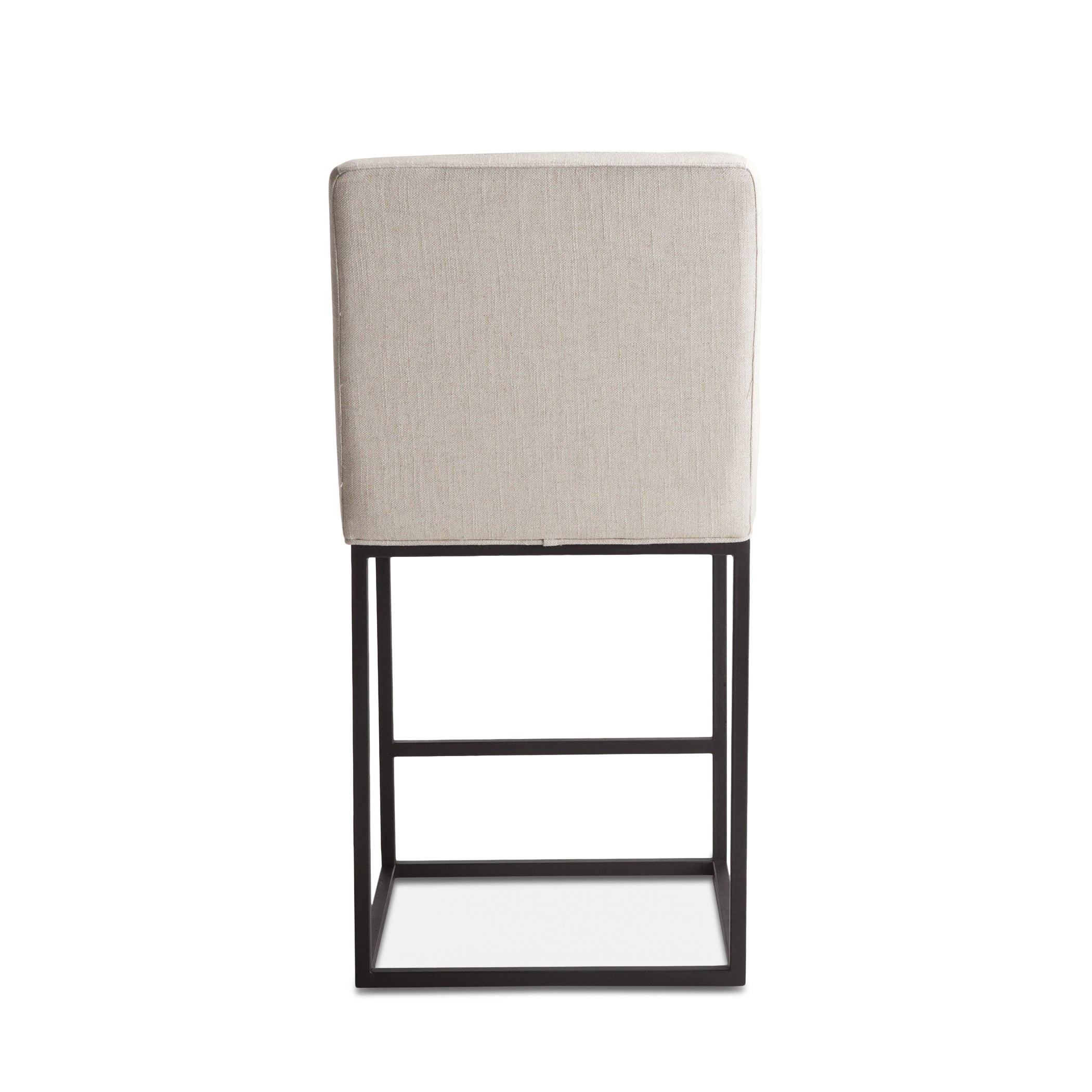 20" Off-White Linen Upholstered Counter Chair