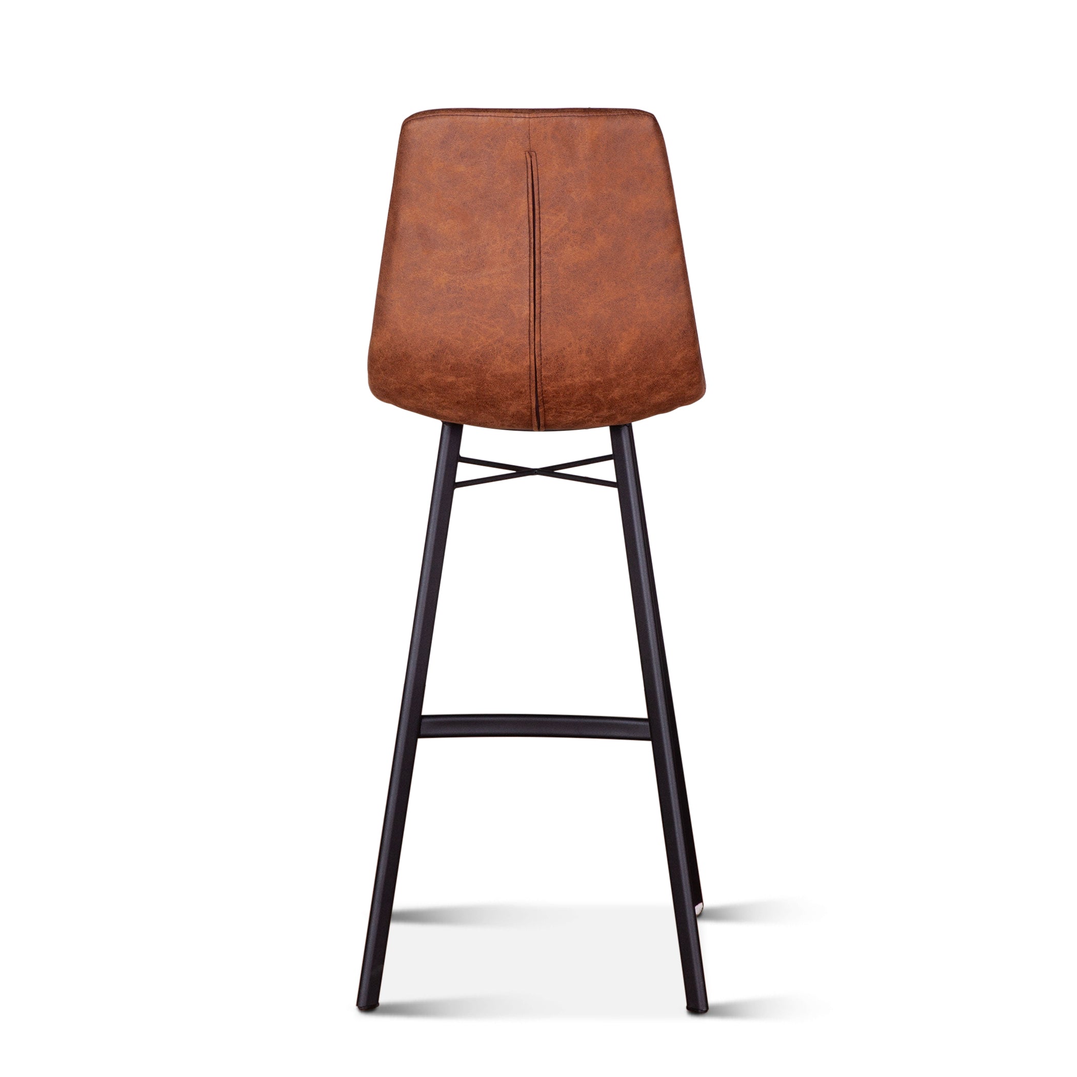18" Trapper Brown Microfiber Bar Chair