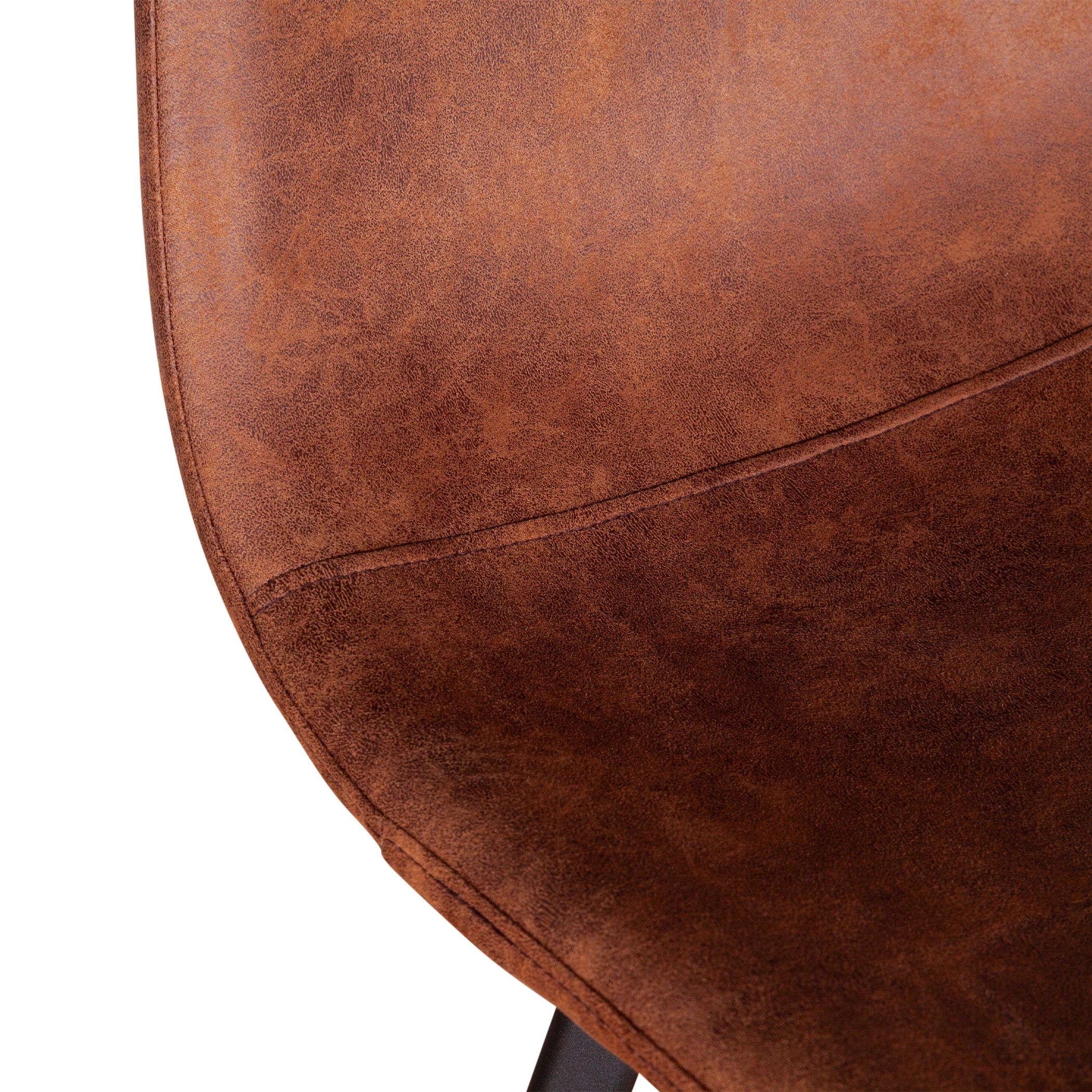 18" Trapper Brown Microfiber Bar Chair