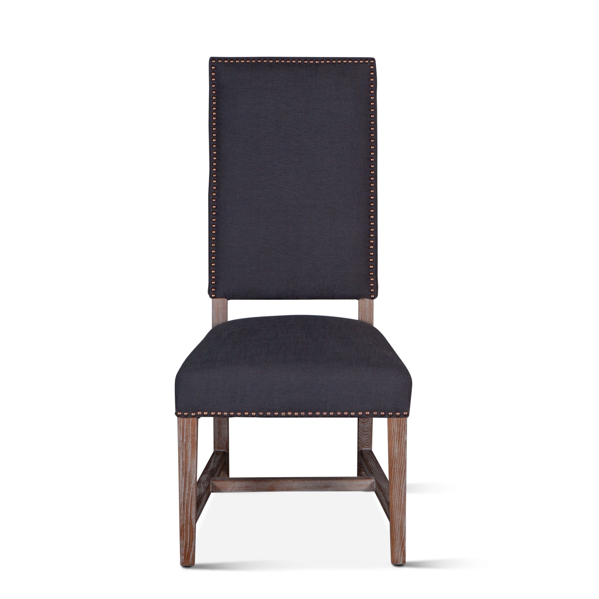 21" Upholstered Dining Chair in Dark Gray Linen