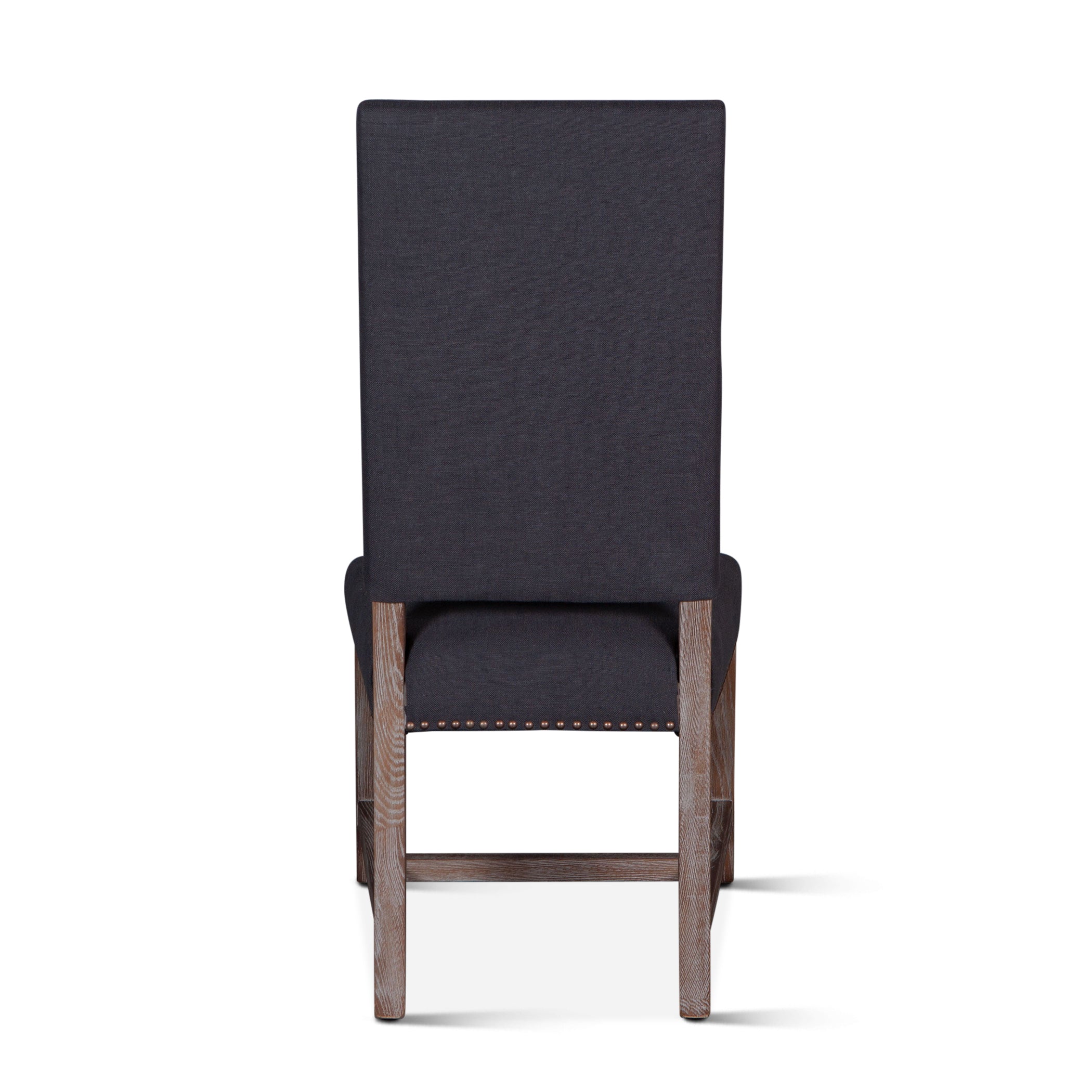 21" Upholstered Dining Chair in Dark Gray Linen