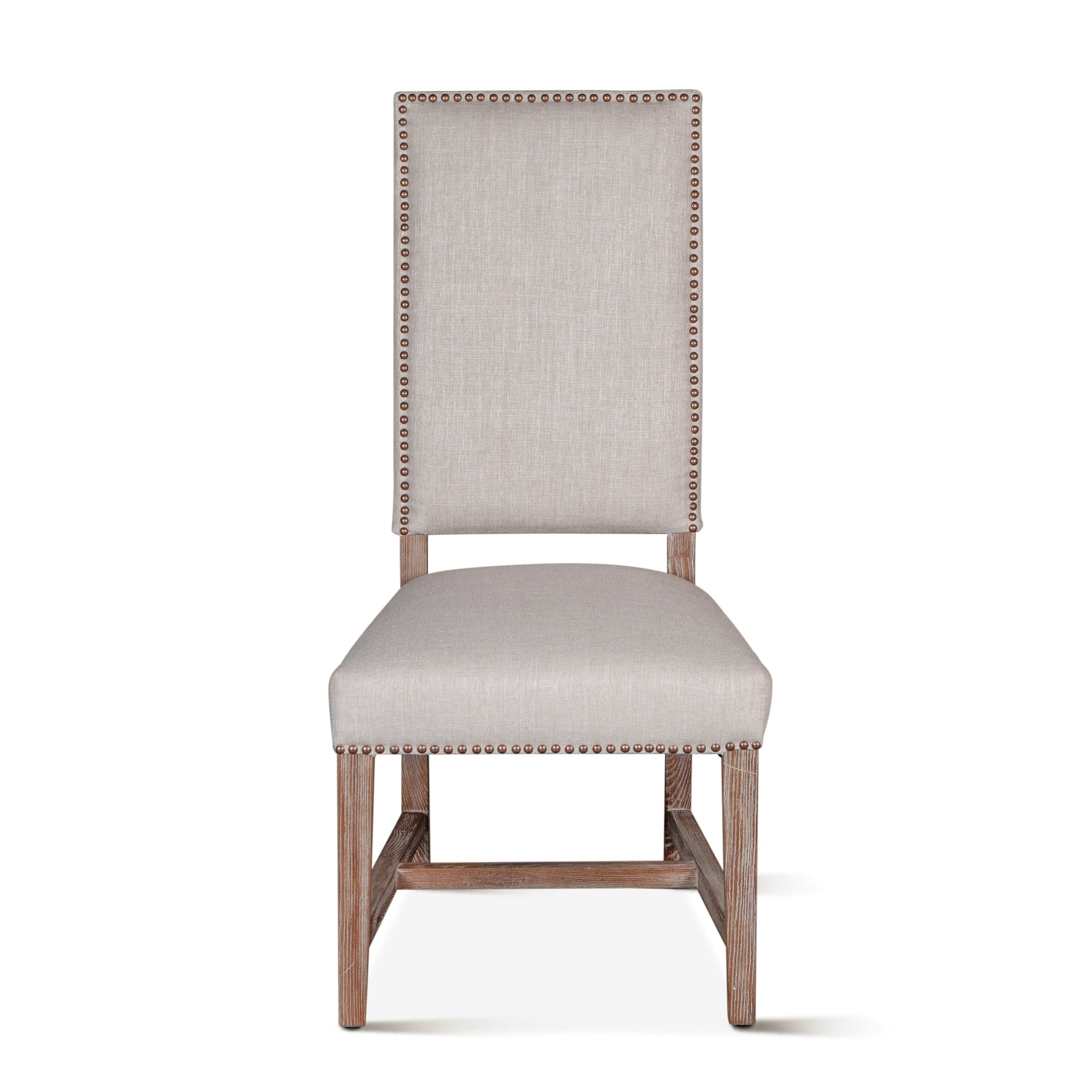 21" Upholstered Dining Chair in Greige Linen