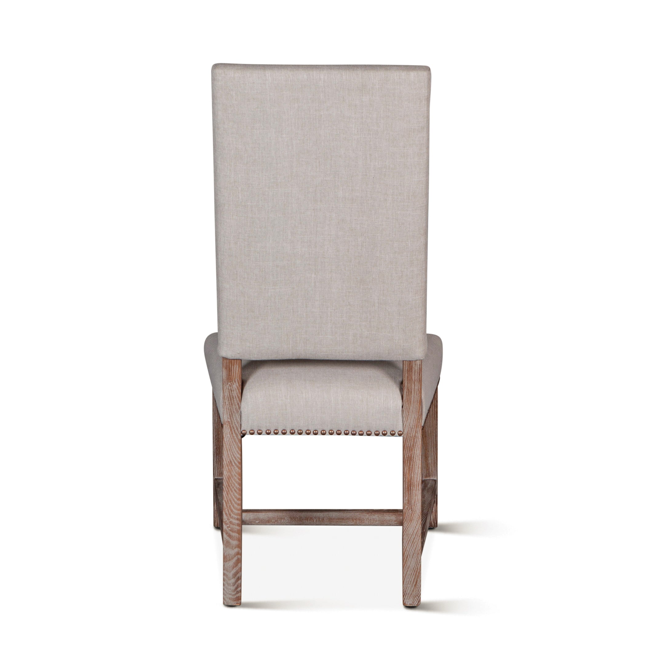 21" Upholstered Dining Chair in Greige Linen