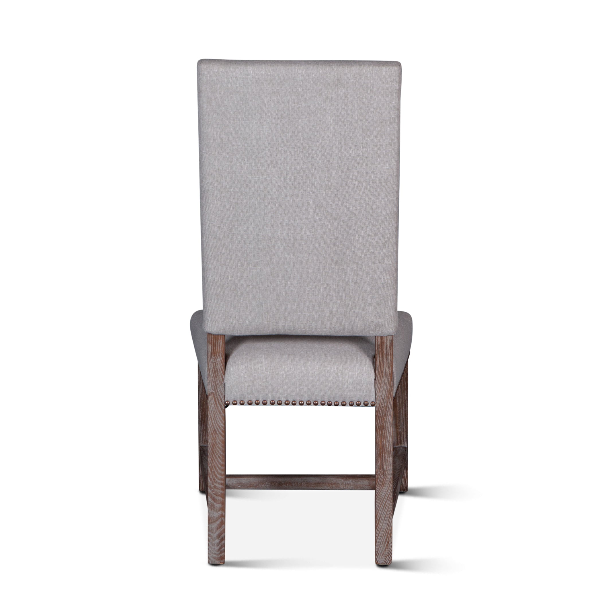 21" Upholstered Dining Chair in Greige Linen