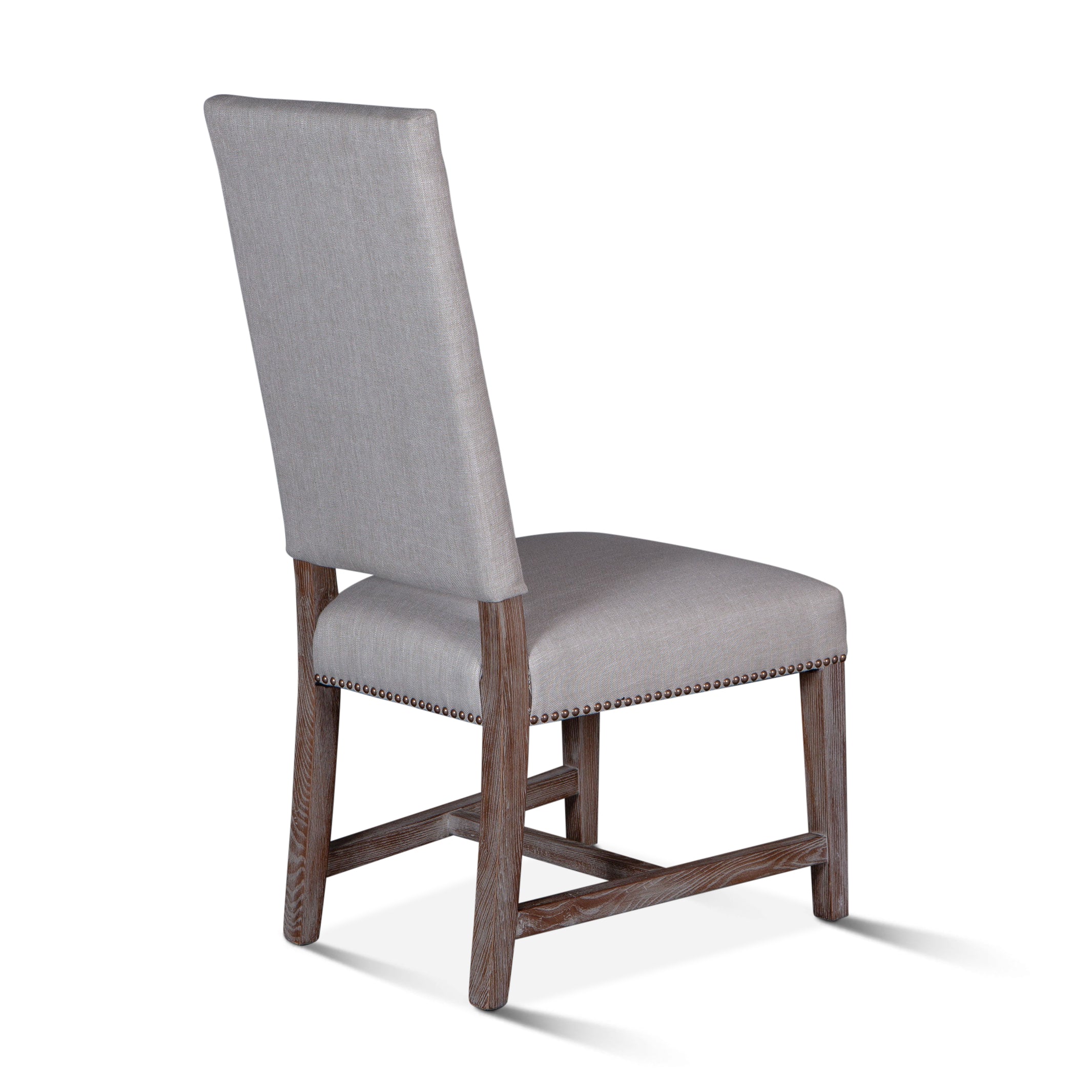 21" Upholstered Dining Chair in Greige Linen