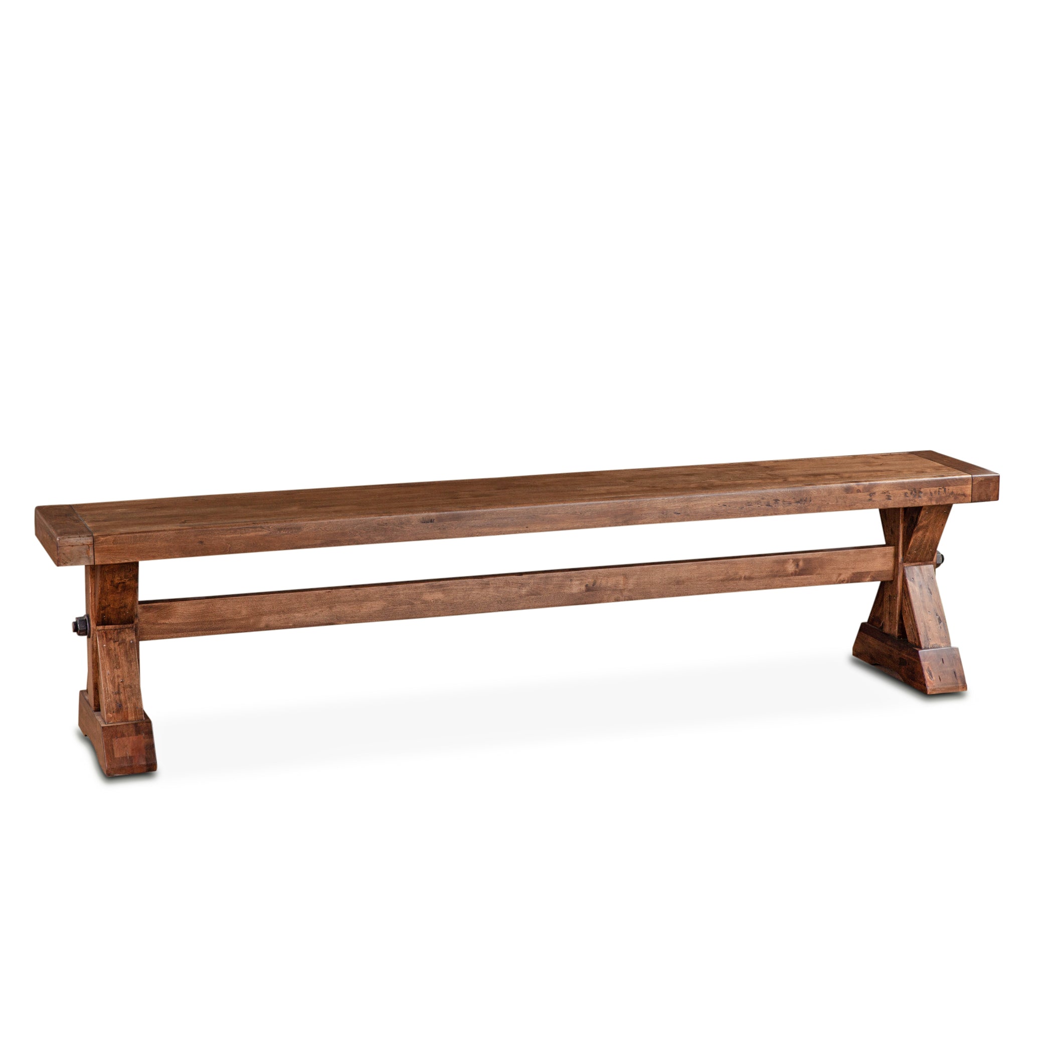 82" Earth Finish Birch Wood Bench