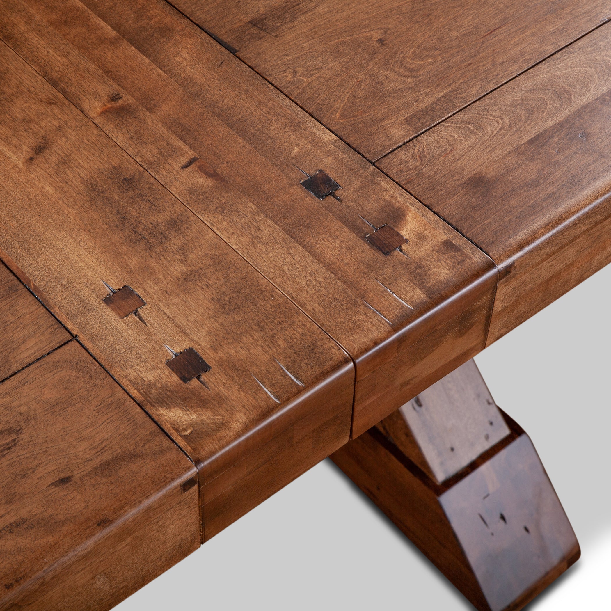 88–110" Earth Birch Wood Extension Dining Table