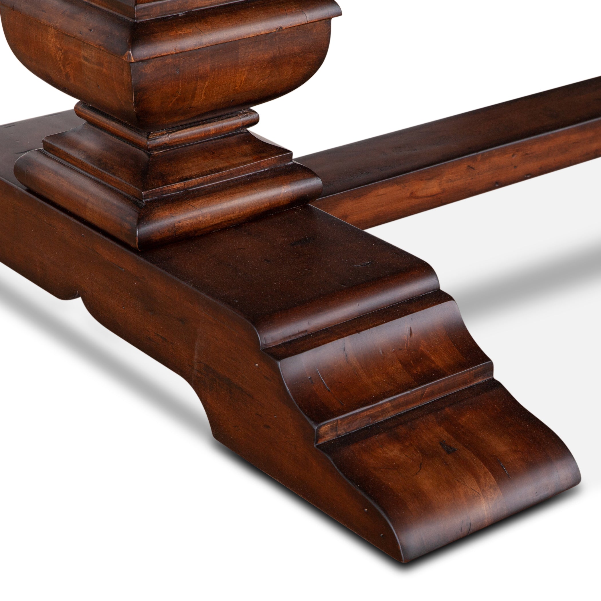 88" Chestnut Wood Dining Table