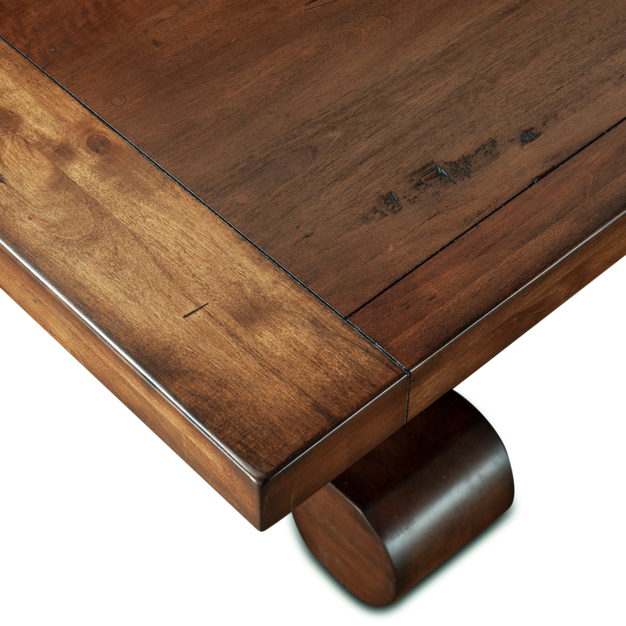 88" Chestnut Wood Dining Table