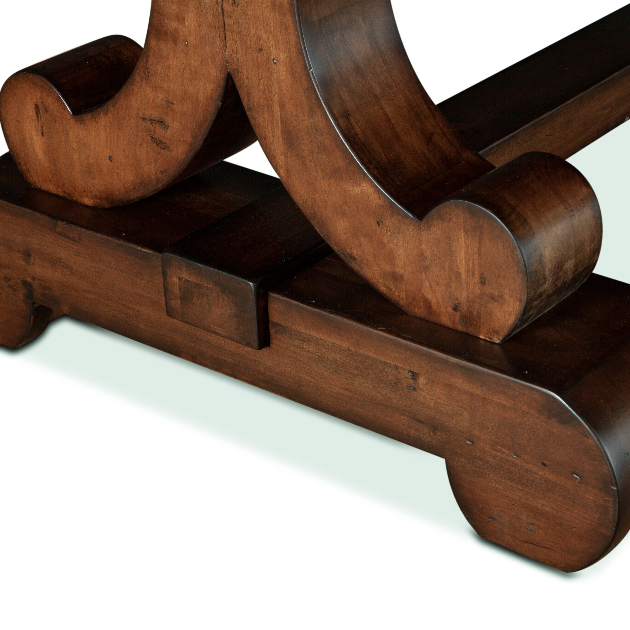 88" Chestnut Wood Dining Table